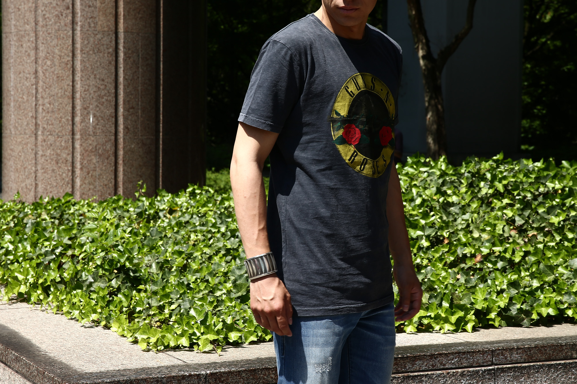 【Worn By / ウォーンバイ】 CLASSIC LOGO Guns N' Roses クラシックロゴ ガンズ・アンド・ローゼズ 復刻オフィシャルライセンスTシャツ ロックTシャツ バンドTシャツ BLACK STONE WASH (ブラックストーンウォッシュ) 2017 春夏新作 愛知 名古屋 Alto e Diritto アルト エ デリット gunsroses ガンズ