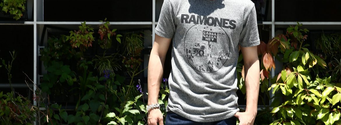 【Worn By / ウォーンバイ】 GABBA GABBA HEY RAMONES ガバガバヘイ ラモーンズ 復刻オフィシャルライセンスTシャツ ロックTシャツ バンドTシャツ FLINT GREY (フリントグレー) 2017 春夏新作 のコーディネート。愛知 名古屋 ZODIAC ゾディアック wornby ウォーンバイ bandtee rocktee パンクバンド leave home pinhead ボーカルジョーイ