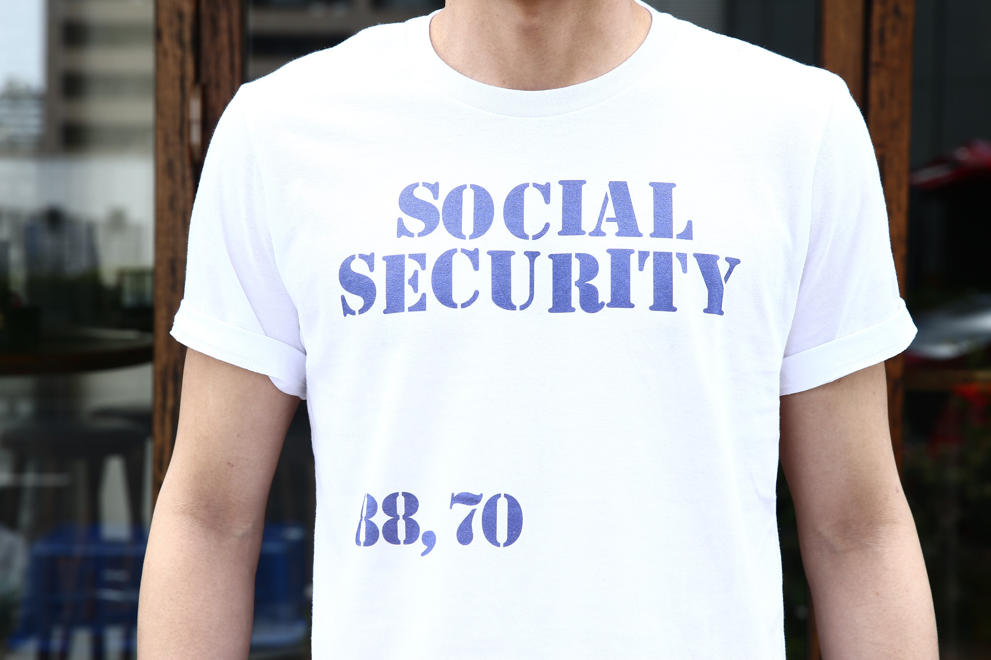 WORN FREE (ウォーンフリー) SOCIAL SECURITY The Clash ザ・クラッシュ Joe Strummer ジョー・ストラマー 1976 LONDON ロックTシャツ WHITE (ホワイト) MADE IN USA (アメリカ製) 2017 春夏新作 愛知 名古屋 Alto e Diritto アルト エ デリット wornfree theclash ジョーストラマー joestrummer バンドtee バンドTシャツ BANDTEE