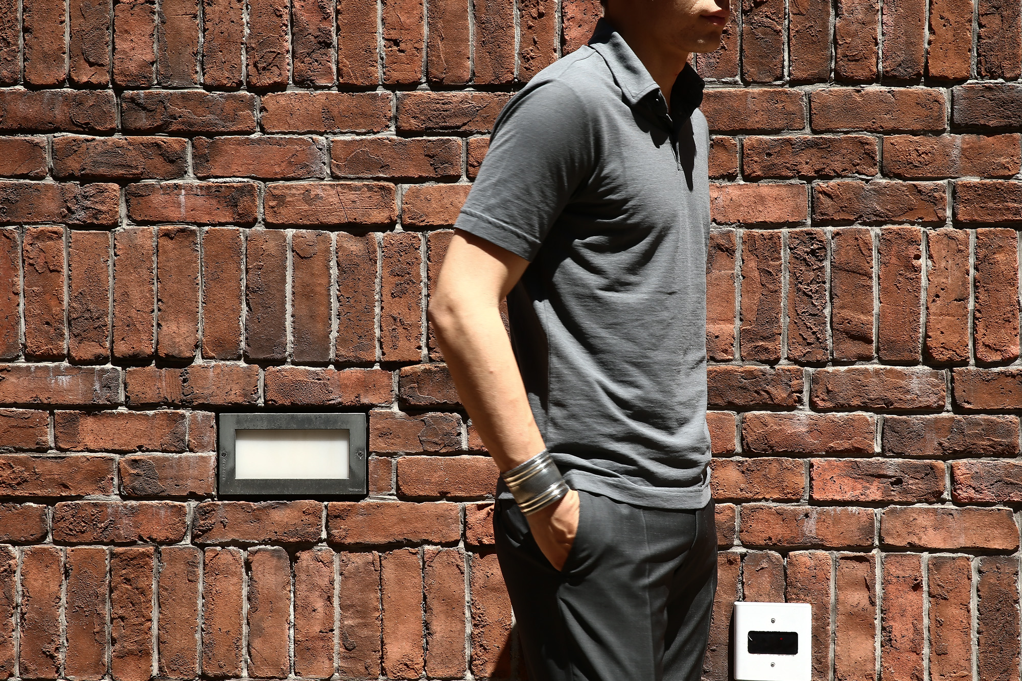 ZANONE (ザノーネ) Polo Shirt ice cotton アイスコットン ポロシャツ GRAY (グレー・Z0914) made in italy (イタリア製) 2017 春夏新作 のコーディネート。愛知 名古屋 Alto e Diritto アルト エ デリット zanone ザノーネ icecotton  44,46,48,50,52,54