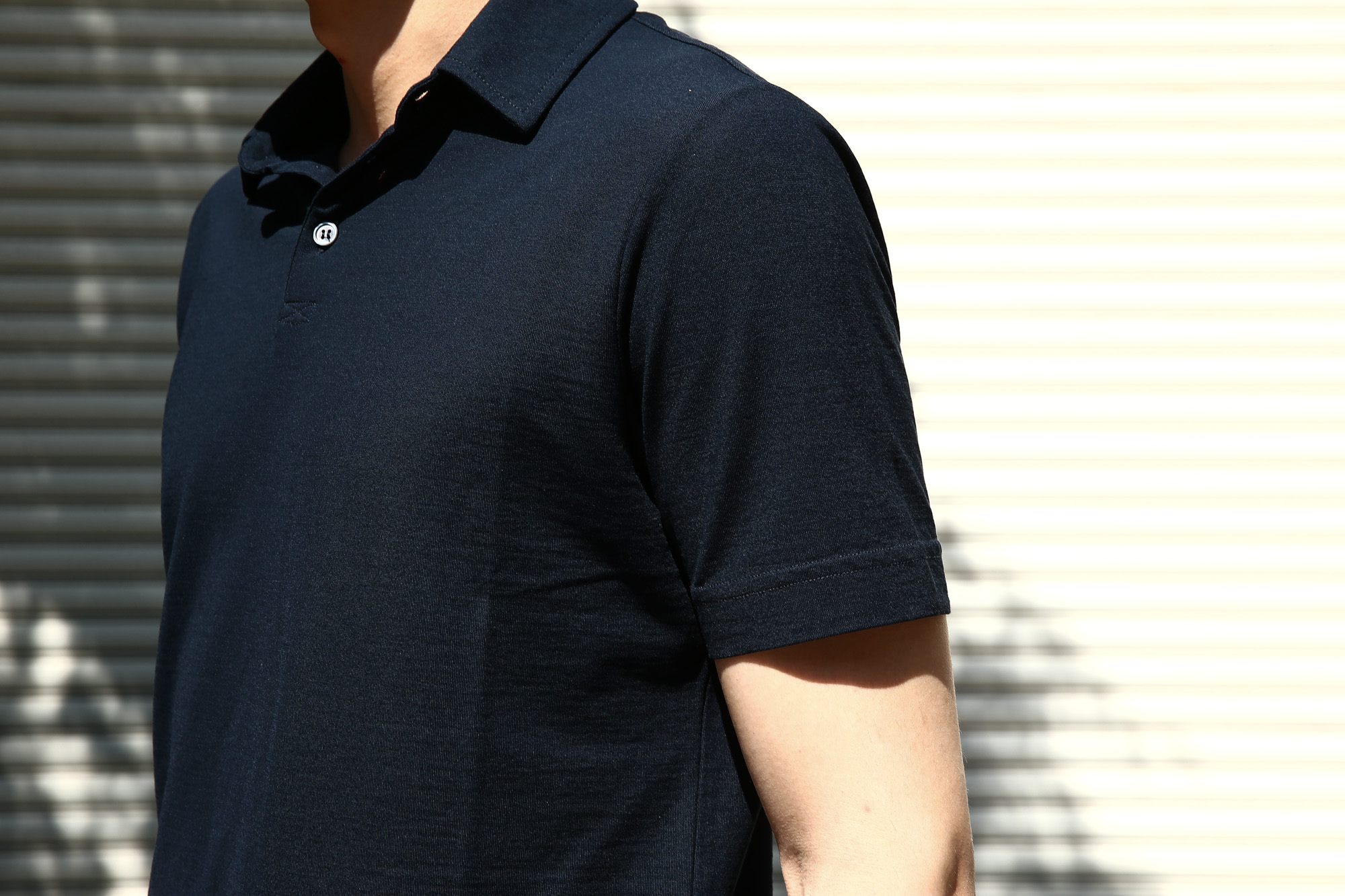 ZANONE (ザノーネ) Polo Shirt ice cotton アイスコットン ポロシャツ NAVY (ネイビー・Z0542)   made in italy (イタリア製) 2017 春夏新作 のコーディネート。愛知 名古屋 Alto e Diritto アルト エ デリット zanone ザノーネ icecotton  44,46,48,50,52,54