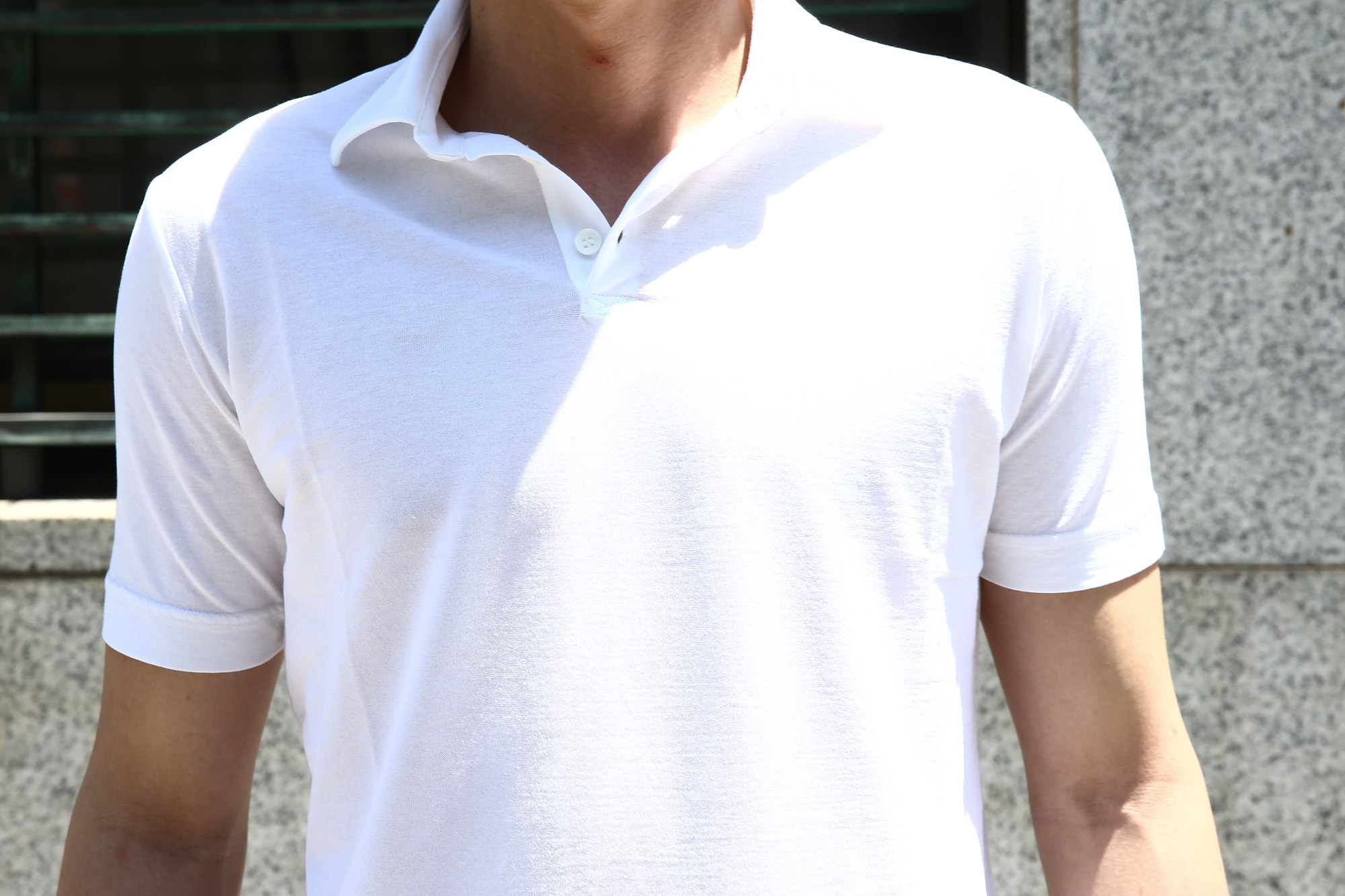 ZANONE (ザノーネ) Polo Shirt ice cotton アイスコットン ポロシャツ WHITE (ホワイト・Z0001)  made in italy (イタリア製) 2017 春夏新作 のコーディネート。愛知 名古屋 Alto e Diritto アルト エ デリット zanone ザノーネ icecotton  44,46,48,50,52,54