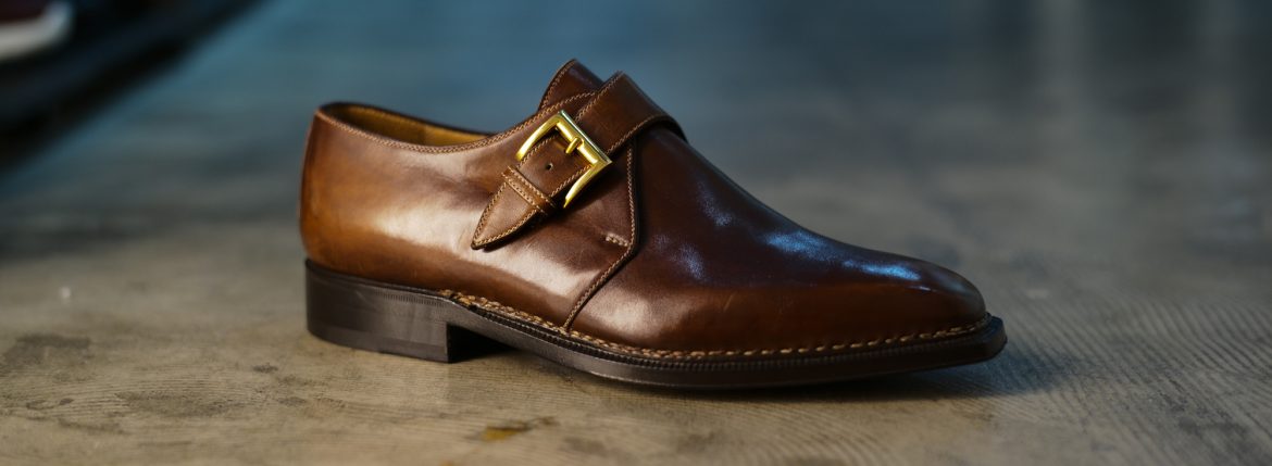 ENZO BONAFE (エンツォボナフェ) 【ART.3721】Single Monk Strap Shoes シングルモンクストラップシューズ CORDOVAN コードバン ノルベジェーゼ製法 ドレスシューズ No.4(#4) made in italy (イタリア製) 愛知 名古屋 ZODIAC ゾディアック enzobonafe コードバン no4 ナンバーフォー