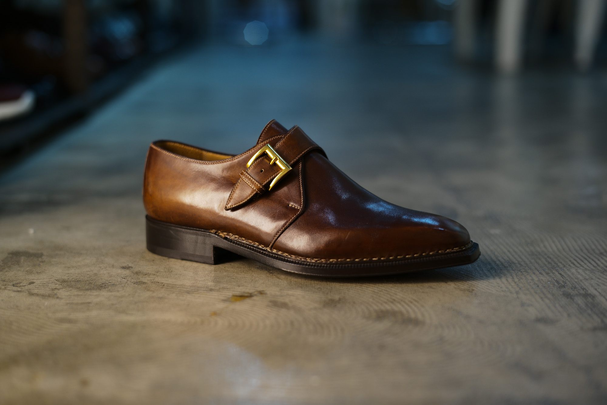 ENZO BONAFE (エンツォボナフェ) 【ART.3721】Single Monk Strap Shoes