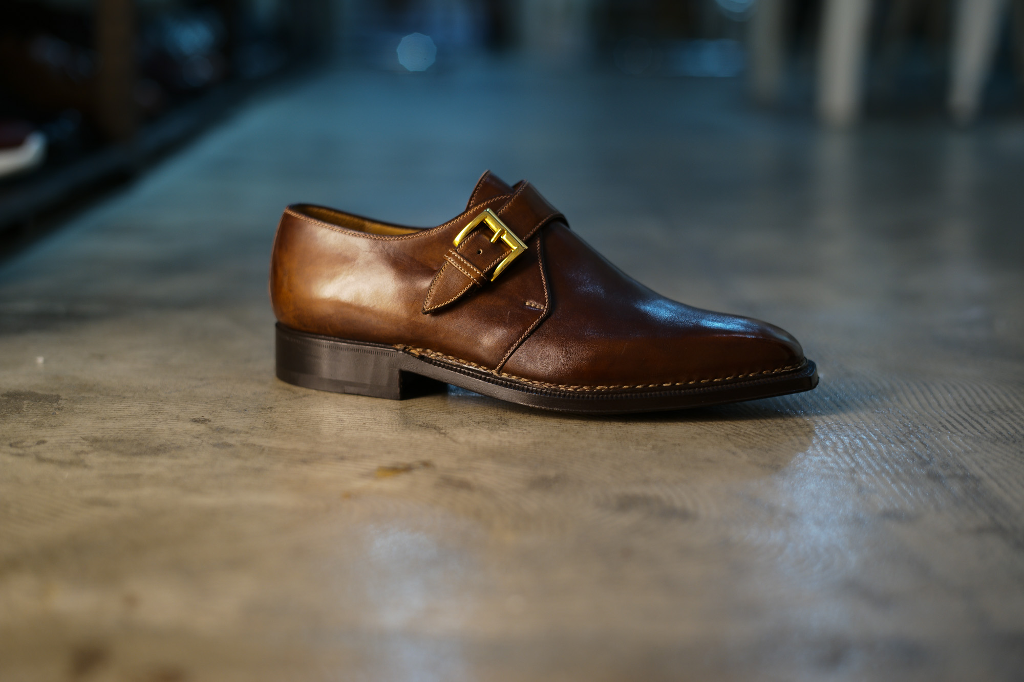 ENZO BONAFE (エンツォボナフェ) 【ART.3721】Single Monk Strap Shoes シングルモンクストラップシューズ CORDOVAN コードバン ノルベジェーゼ製法 ドレスシューズ No.4(#4) made in italy (イタリア製) 愛知 名古屋 Alto e Diritto アルト エ デリット enzobonafe コードバン no4 ナンバーフォー