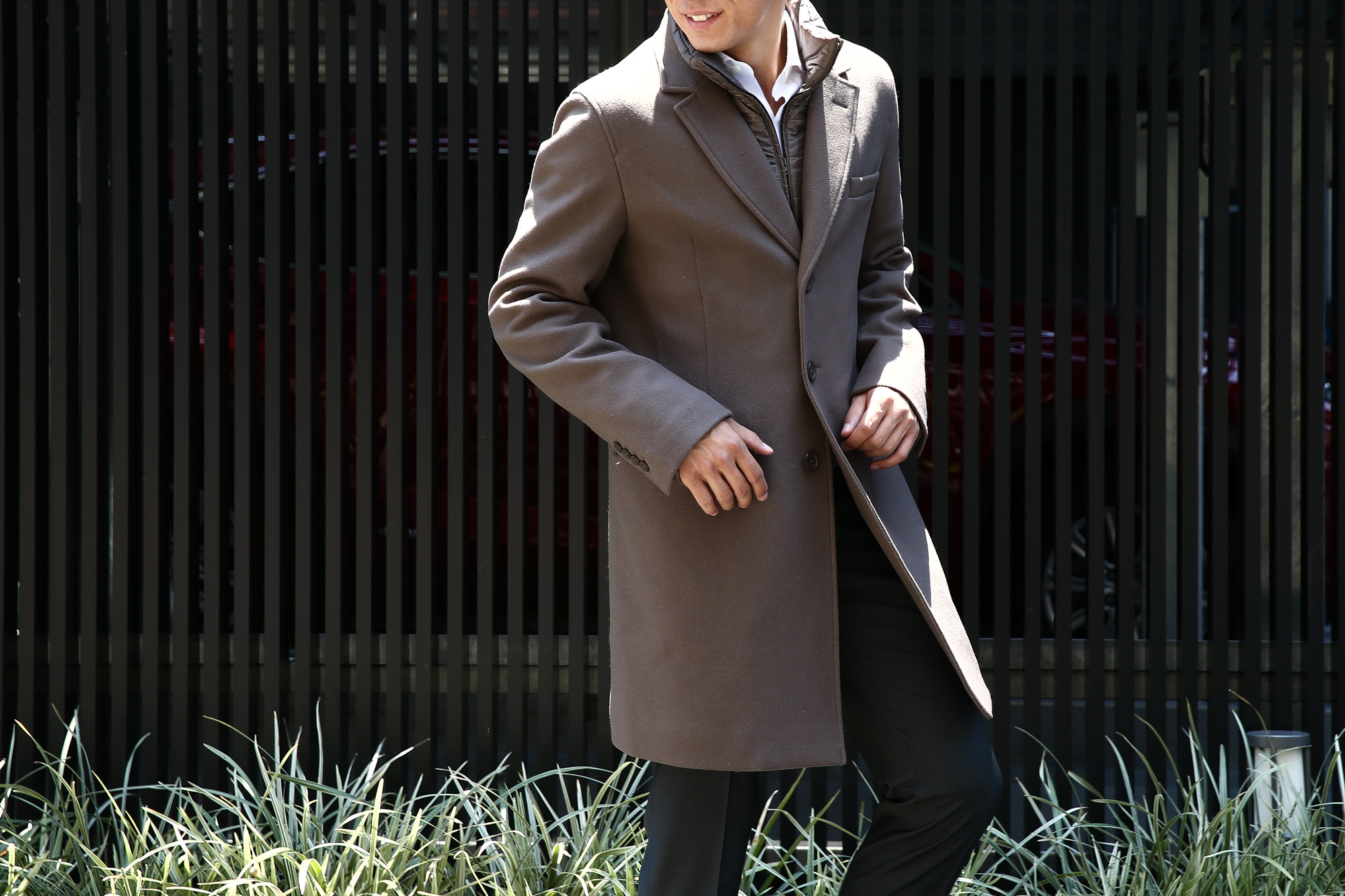 HERNO(ヘルノ) CA0045U Chester coat チェスターコート LANA DIAGONALE NYLON ULTRALIGHT 中綿入り ウールチェスターコート LIGHT BROWN (ライトブラウン・2700) Made in italy (イタリア製) 2017 秋冬 のコーディネートスタイル。愛知 名古屋 Alto e Diritto アルト エ デリット herno ヘルノ ダウンコート ビジネススタイル