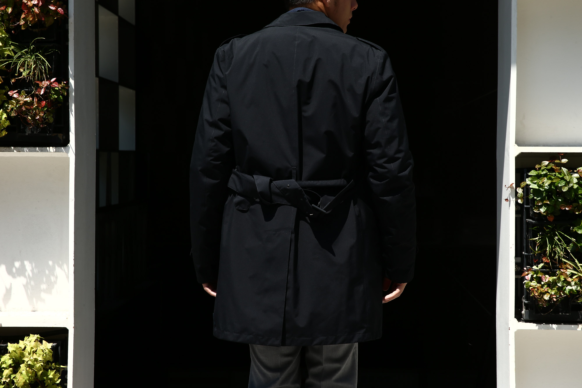 HERNO(ヘルノ) PI077UL LAMINAR Belted coat (ラミナー ベルテッドコート) GORE-TEX (ゴアテックス) 完全防水 ステンカラー シングル ベルテッドコート BLACK (ブラック・9300) 2017 秋冬 愛知 名古屋 herno ヘルノ ダウンコート 42,44,46,48,50,52,54