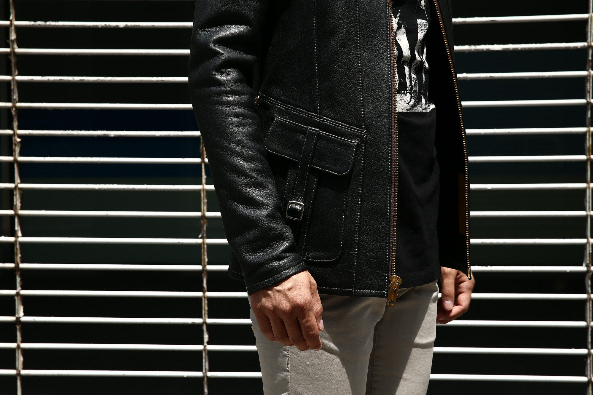 South Paradiso Leather (サウスパラディソレザー) East West イーストウエスト 【SMOKE // スモーク】 Cow Hide Leather カウハイドレザー レザージャケット BLACK (ブラック) MADE IN USA (アメリカ製) 愛知 名古屋 Alto e Diritto アルト エ デリット　サウスパラディソ イーストウエスト パラディソ PARADISO ヴィンテージ レザージャケット  36,38,40,42,44 southparadiso