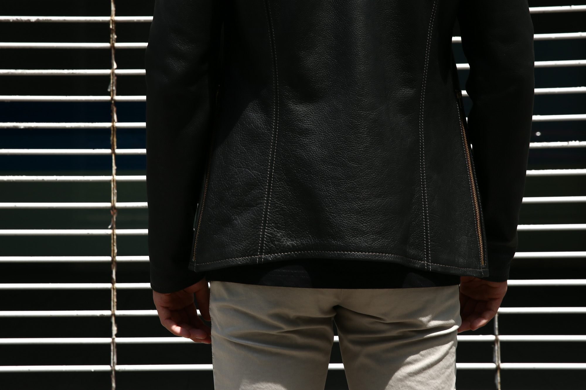 South Paradiso Leather (サウスパラディソレザー) East West イーストウエスト 【SMOKE // スモーク】 Cow Hide Leather カウハイドレザー レザージャケット BLACK (ブラック) MADE IN USA (アメリカ製) 愛知 名古屋 Alto e Diritto アルト エ デリット　サウスパラディソ イーストウエスト パラディソ PARADISO ヴィンテージ レザージャケット  36,38,40,42,44 southparadiso