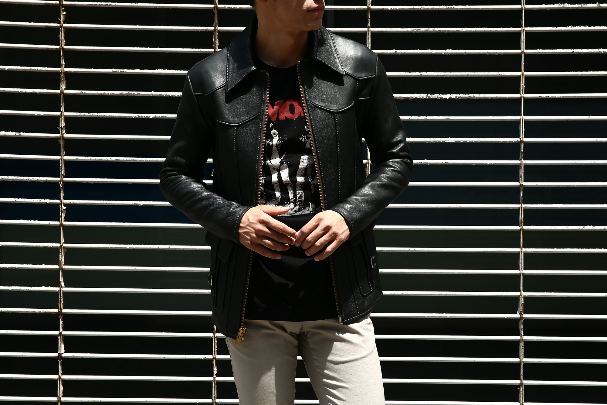 South Paradiso Leather (サウスパラディソレザー) East West イーストウエスト 【SMOKE // スモーク】 Cow Hide Leather カウハイドレザー レザージャケット BLACK (ブラック) MADE IN USA (アメリカ製) 愛知 名古屋 Alto e Diritto アルト エ デリット　サウスパラディソ イーストウエスト パラディソ PARADISO ヴィンテージ レザージャケット  36,38,40,42,44 southparadiso