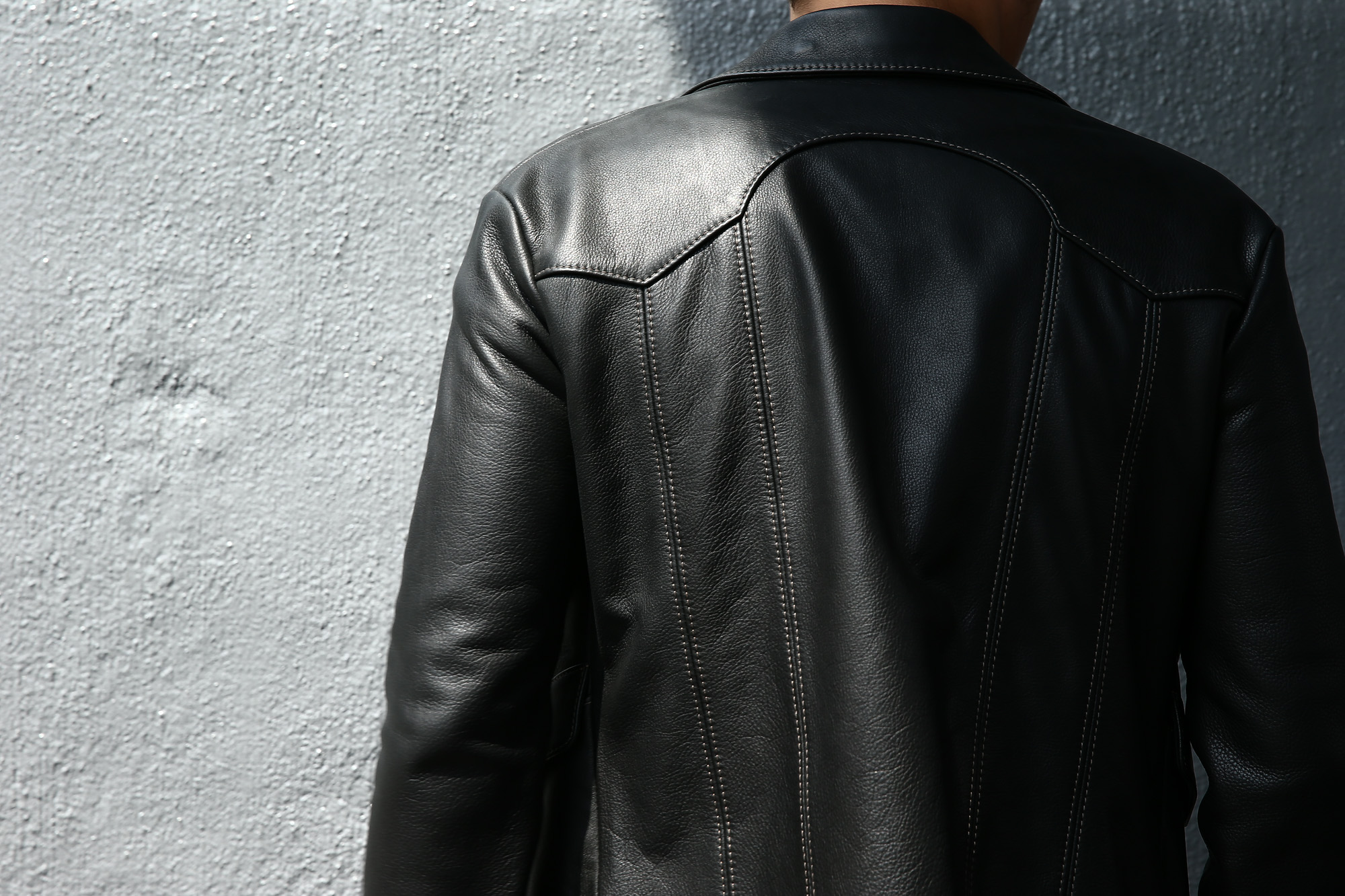 South Paradiso Leather (サウスパラディソレザー) East West イーストウエスト 【ADLER / アードラー】 Cow Hide Leather カウハイドレザー レザージャケット BLACK (ブラック) MADE IN USA (アメリカ製) のコーディネート画像。愛知 名古屋 Alto e Diritto アルト エ デリット アドラー サウスパラディソ パラディソ レザー ヴィンテージ ビンテージ southparadiso vintage