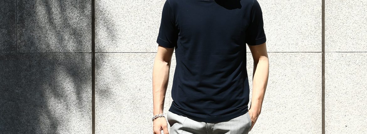 ZANONE (ザノーネ) Crew T-shirt ice cotton アイスコットン 811821 Z0380 クルーネックTシャツ NAVY (ネイビー・Z0542) MADE IN ITALY(イタリア製) 2017 春夏新作 愛知 名古屋 ZODIAC ゾディアック zanone アイスコットンTシャツ 42,44,46,48,50,52