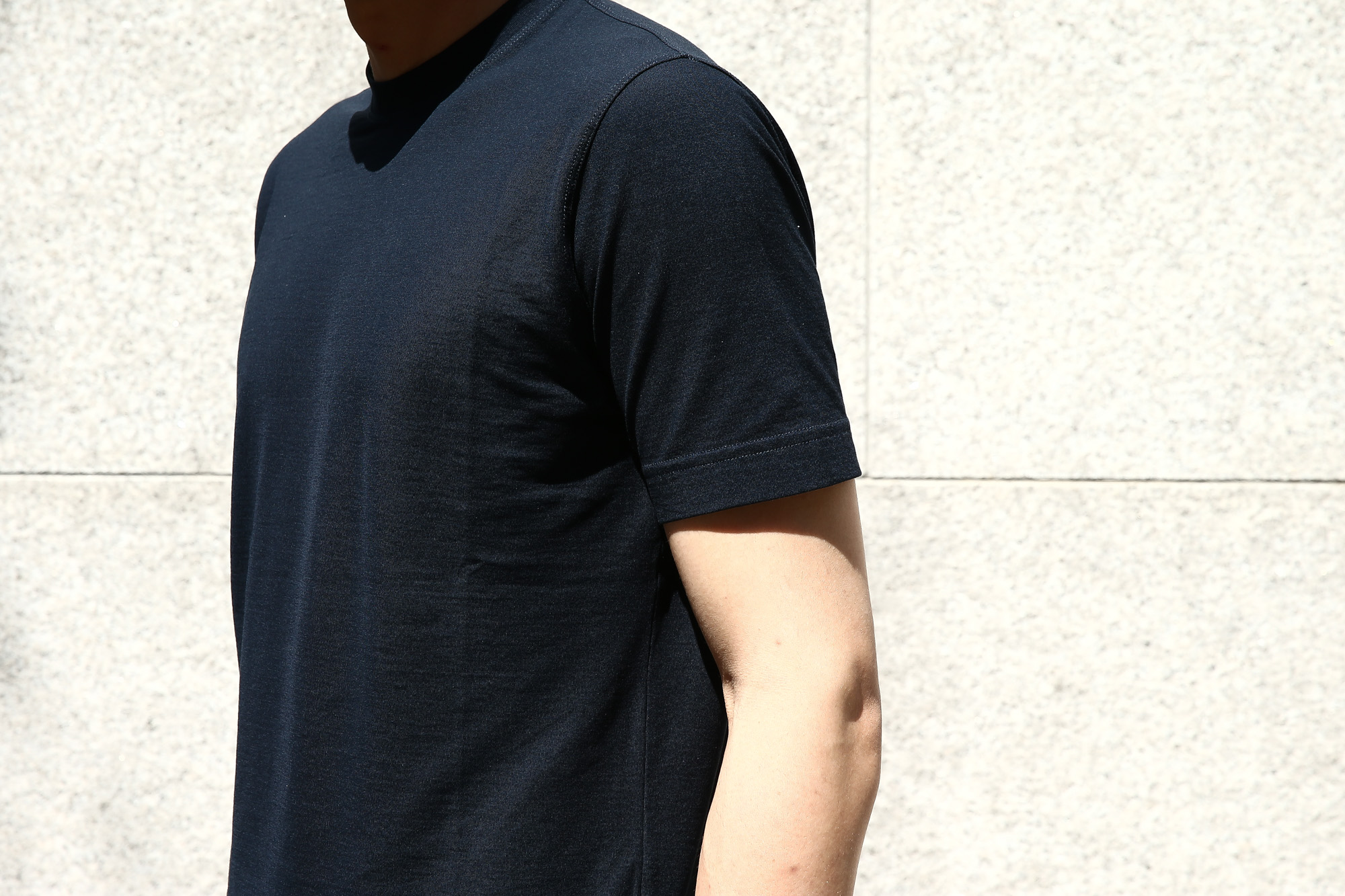 ZANONE (ザノーネ) Crew T-shirt ice cotton アイスコットン 811821 Z0380 クルーネックTシャツ NAVY (ネイビー・Z0542) MADE IN ITALY(イタリア製) 2017 春夏新作 愛知 名古屋 Alto e Diritto アルト エ デリット zanone アイスコットンTシャツ 42,44,46,48,50,52