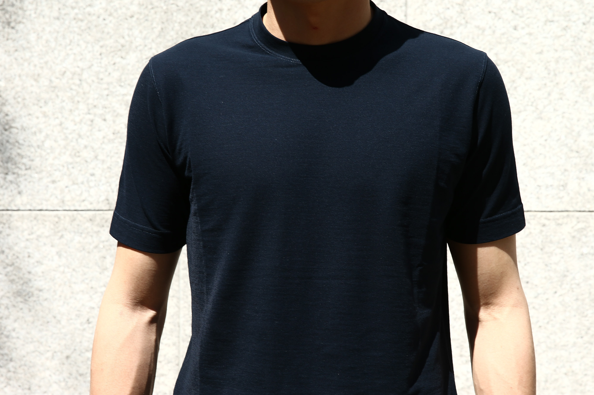 ZANONE (ザノーネ) Crew T-shirt ice cotton アイスコットン 811821 Z0380 クルーネックTシャツ NAVY (ネイビー・Z0542) MADE IN ITALY(イタリア製) 2017 春夏新作 愛知 名古屋 Alto e Diritto アルト エ デリット zanone アイスコットンTシャツ 42,44,46,48,50,52