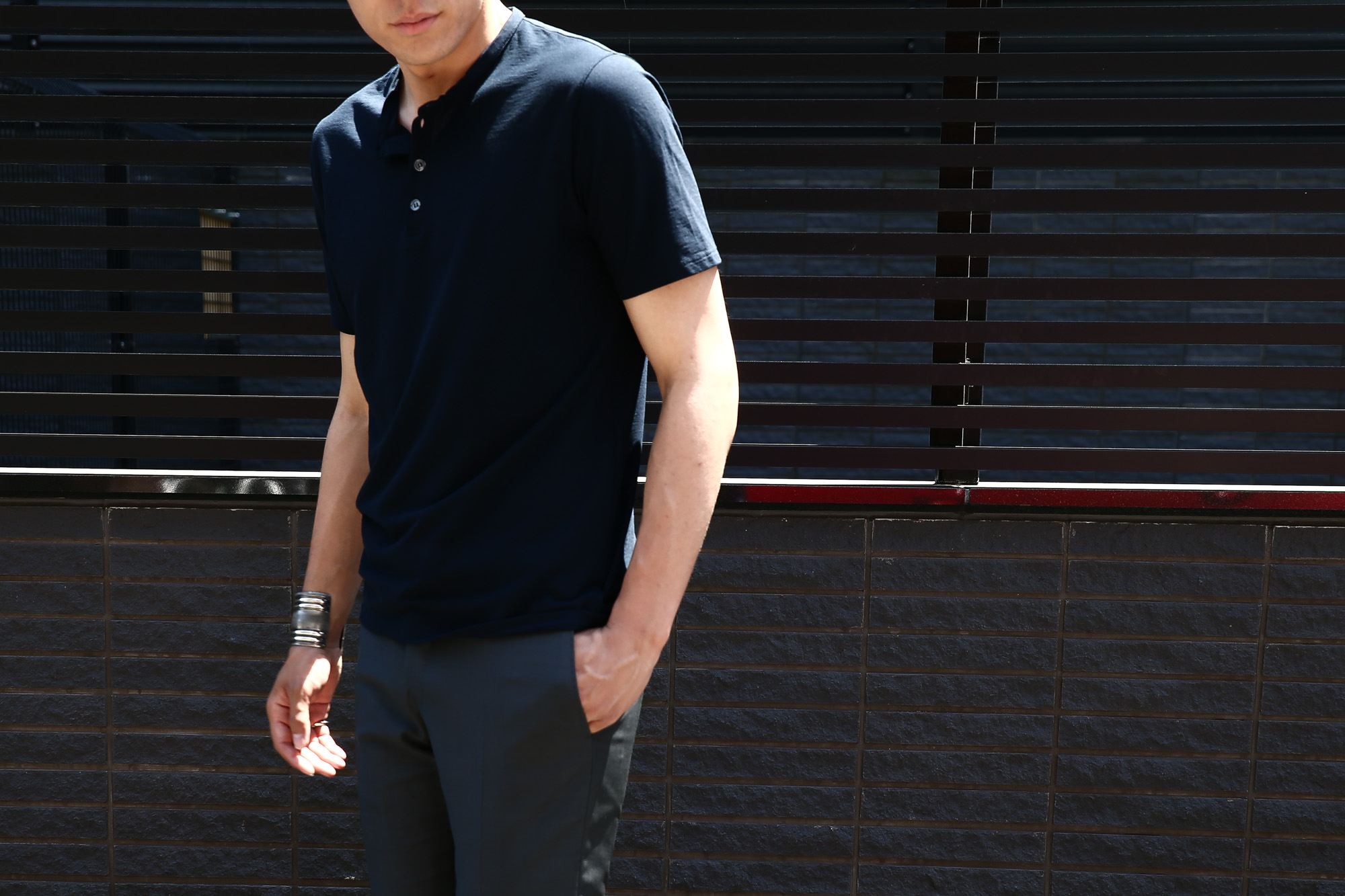 ZANONE (ザノーネ) Henry Neck T-shirt ice cotton アイスコットン 811895 Z0380 ヘンリーネックTシャツ NAVY (ネイビー・Z0542) MADE IN ITALY(イタリア製) 2017 春夏新作 愛知 名古屋 Alto e Diritto アルト エ デリット zanone ザノーネ