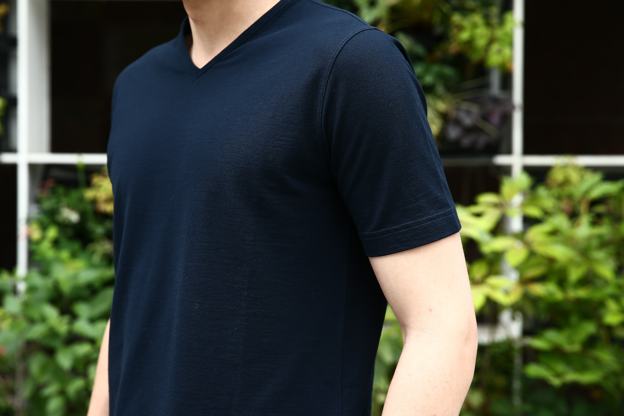 ZANONE (ザノーネ) V-neck T-shirt ice cotton アイスコットン 810237 Z0380 VネックTシャツ NAVY (ネイビー・Z0542) MADE IN ITALY(イタリア製) 2017 春夏 zanone ザノーネ 愛知 名古屋 Alto e Diritto アルト エ デリット