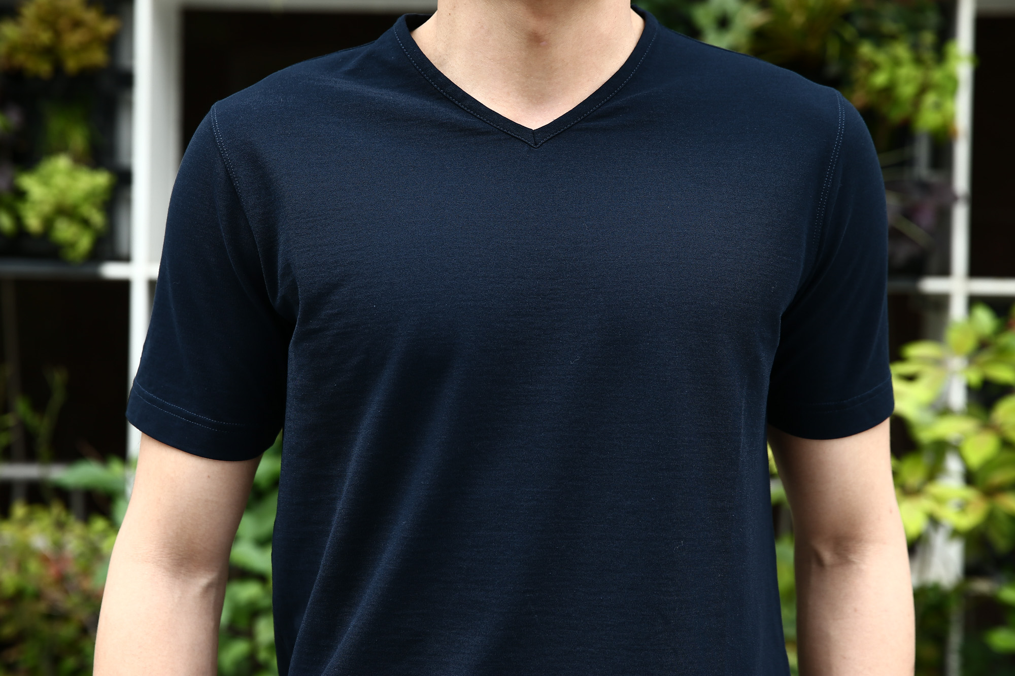 ZANONE (ザノーネ) V-neck T-shirt ice cotton アイスコットン 810237 Z0380 VネックTシャツ NAVY (ネイビー・Z0542) MADE IN ITALY(イタリア製) 2017 春夏 zanone ザノーネ 愛知 名古屋 Alto e Diritto アルト エ デリット