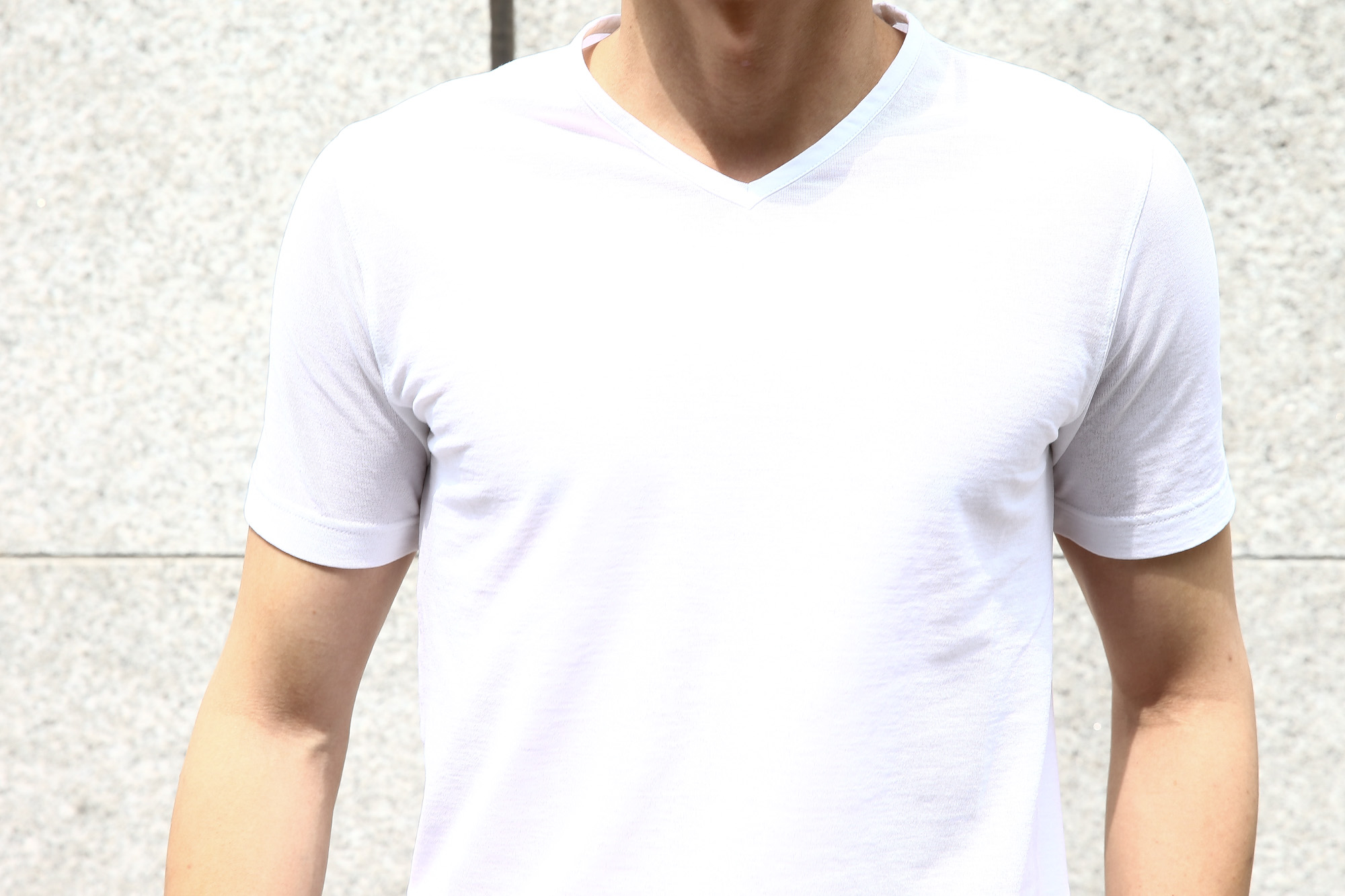 ZANONE (ザノーネ) V-neck T-shirt ice cotton アイスコットン 810237 Z0380 VネックTシャツ WHITE (ホワイト・Z0001)  MADE IN ITALY(イタリア製) 2017 春夏 zanone ザノーネ 愛知 名古屋 Alto e Diritto アルト エ デリット