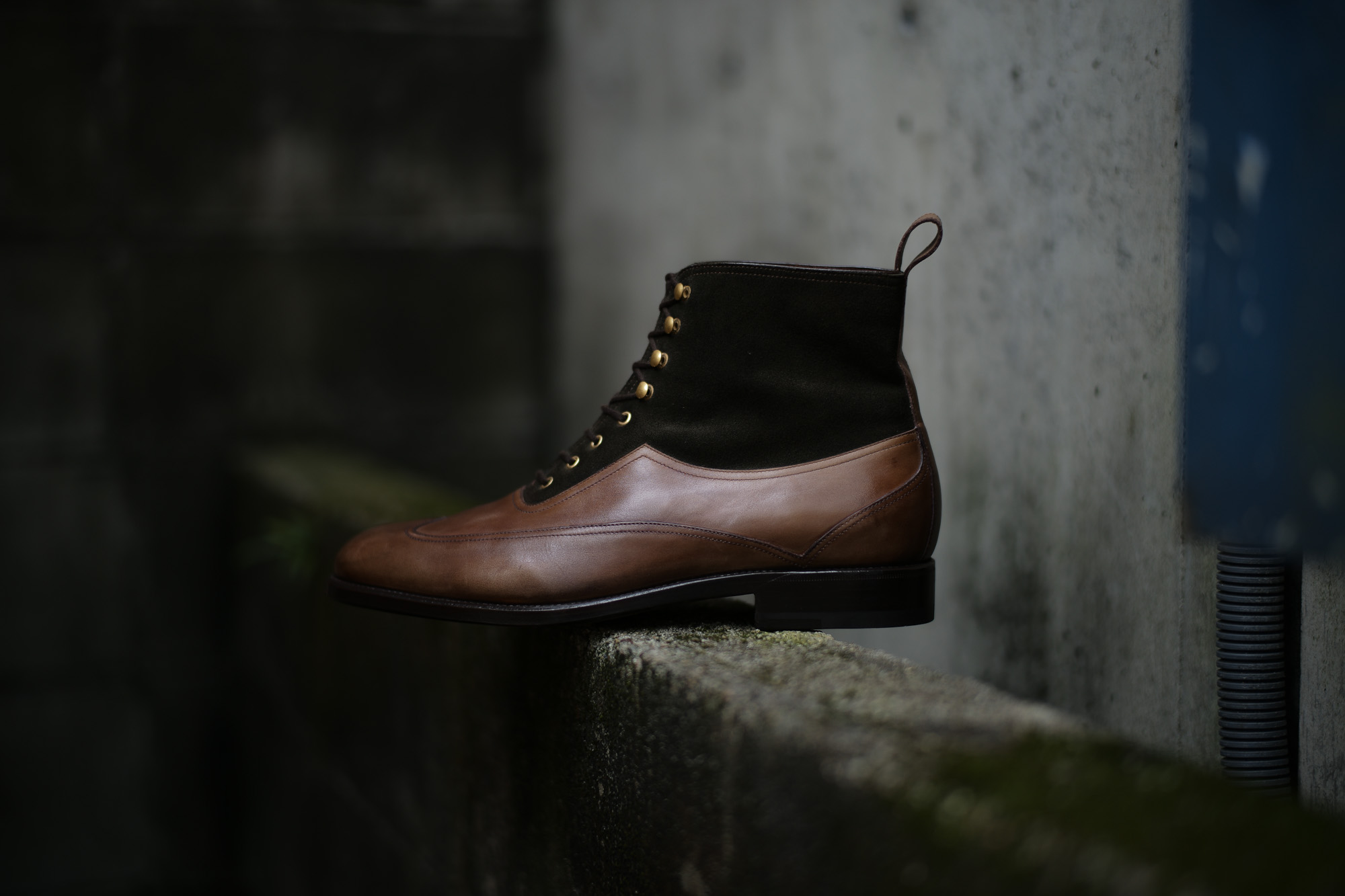 ENZO BONAFE(エンツォボナフェ) 【ART.3922】 Bonaudo Museum Calf Leather ボナウド社ミュージアムカーフレザー SUPERBUCK NERO 2tone レザーブーツ PEWPER(グレー)×NERO(ネロ) made in italy(イタリア製) 2017 秋冬 enzobonafe 3922 愛知 名古屋 Alto e Diritto アルト エ デリット　40(5.5),40 1/2(6),41(6.5),41 1/2(7),42(7.5),42 1/2(8),43(8.5),43 1/2(9)