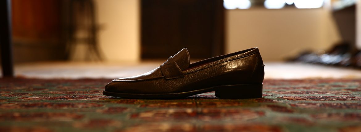 ENZO BONAFE (エンツォボナフェ) 【ART. EB-08】 Coin Loafer (コイン ローファー) LAMA ラマレザー ドレスシューズ ローファー COLA (ブラウン) made in italy (イタリア製) 愛知 名古屋 ZODIAC ゾディアック enzobonafe