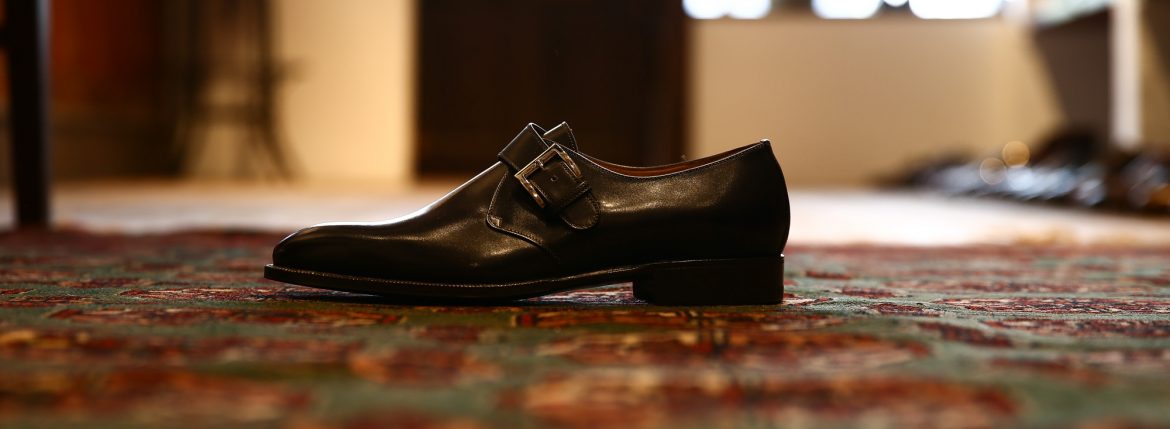 ENZO BONAFE(エンツォボナフェ) 【ART.EB-31】Single Monk Strap Shoes シングルモンクストラップシューズ ANILVEAU ドレスシューズ BLACK (ブラック) made in italy (イタリア製) 2018 春夏新作 enzobonafe エンツォボナフェ 愛知 名古屋 ZODIAC ゾディアック 2018年新作モデル 日本企画 木型 ダブルモンク コードバン