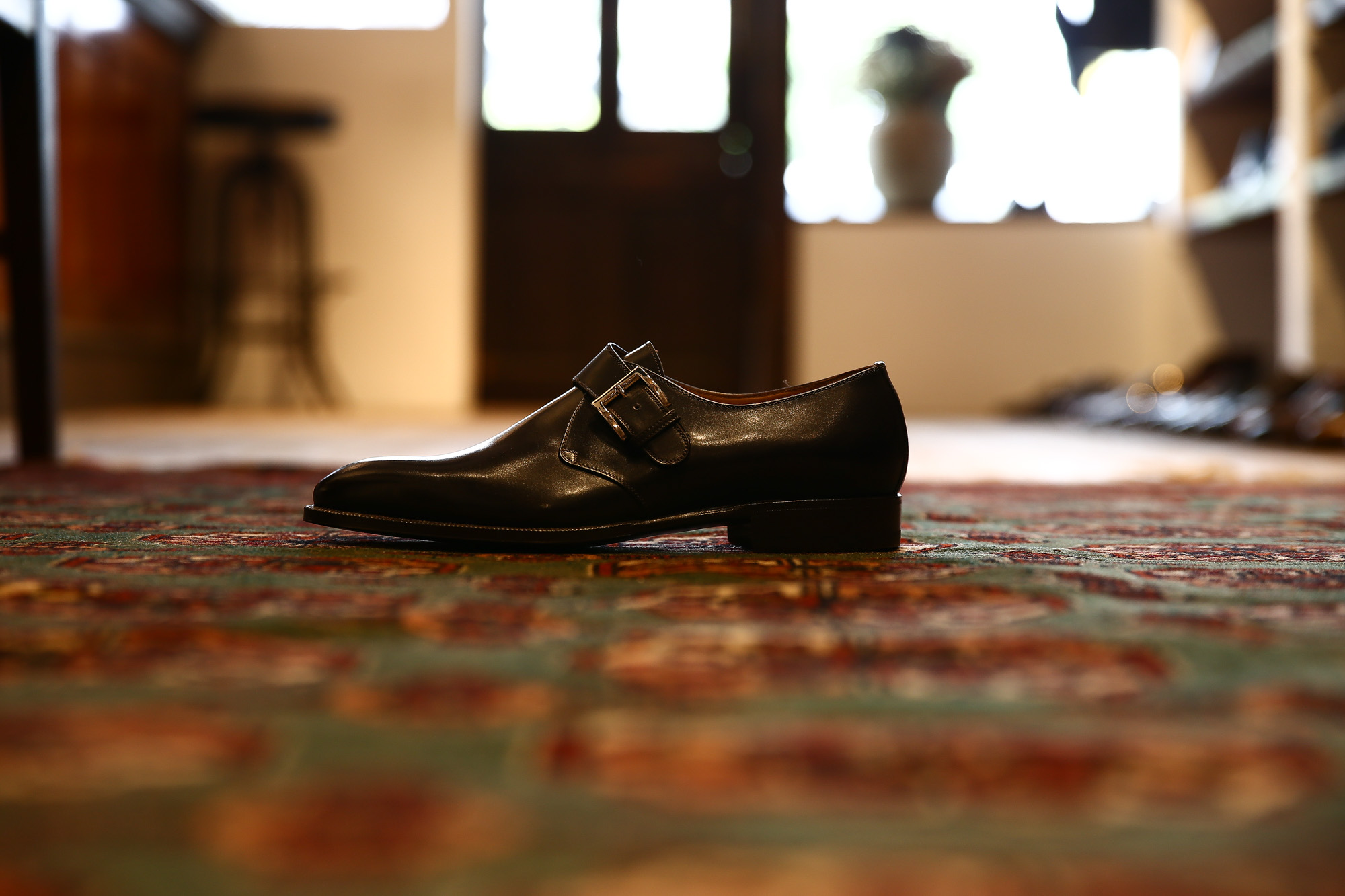 ENZO BONAFE(エンツォボナフェ) 【ART.EB-31】Single Monk Strap Shoes シングルモンクストラップシューズ ANILVEAU ドレスシューズ BLACK (ブラック) made in italy (イタリア製) 2018 春夏新作 enzobonafe エンツォボナフェ 愛知 名古屋 Alto e Diritto アルト エ デリット 2018年新作モデル 日本企画 木型 ダブルモンク コードバン