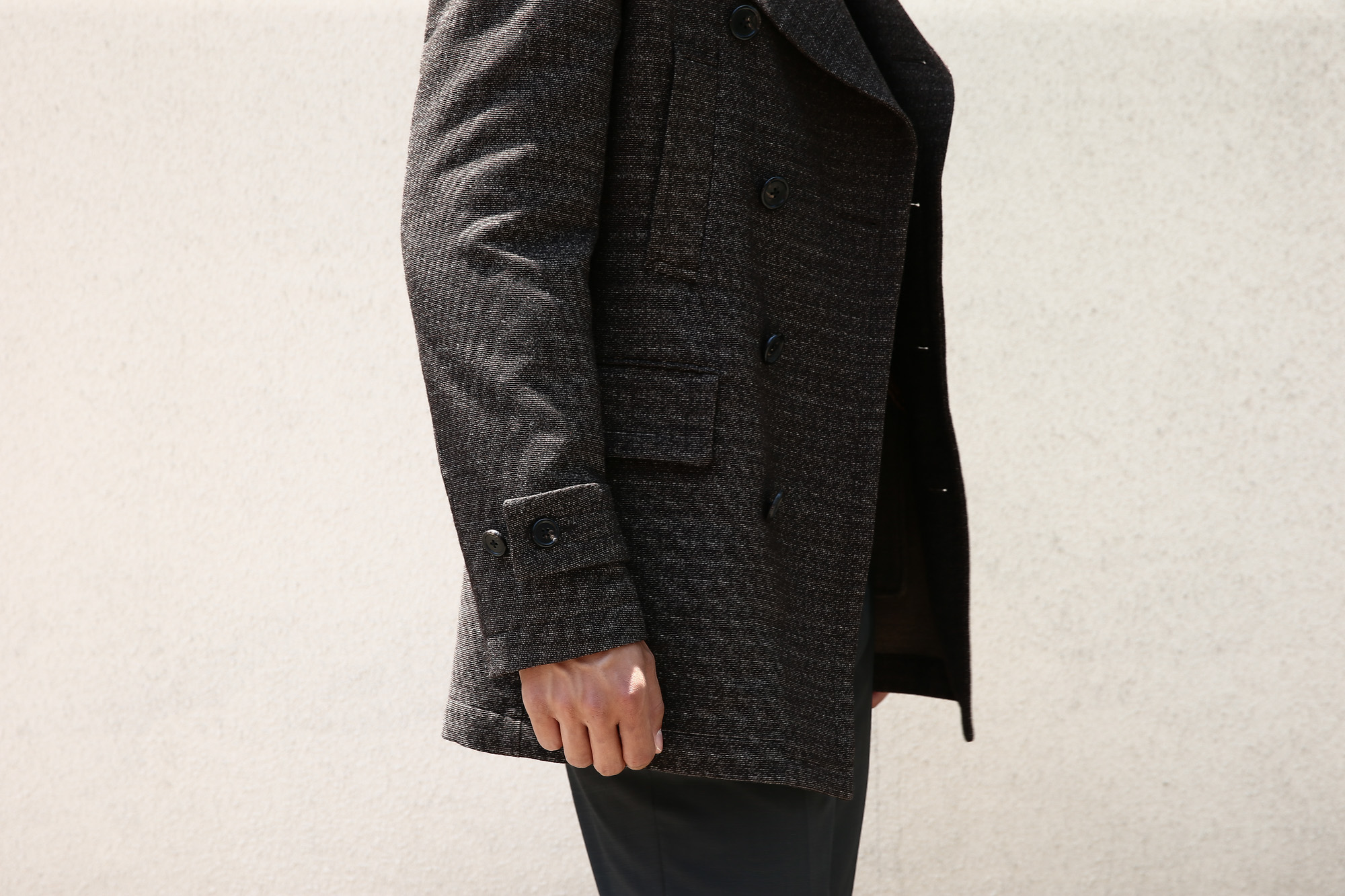 【GABRIELE PASINI / ガブリエレ パジーニ】 Pea coat ピーコート ウール オーバーコート ミドル丈 ダブルコート BROWN (ブラウン・438) Made in italy (イタリア製) 2017 秋冬 gabrielepasini ガブリエレパジーニ ジャケット スーツ コート Pコート 愛知 名古屋 Alto e Diritto アルト エ デリット