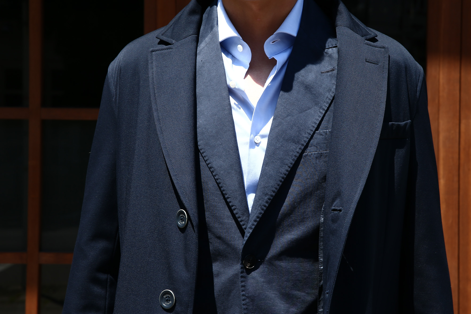 【HERNO / ヘルノ】 CA0057U Chester coat チェスターコート LoroPiana ロロピアーナ STORM SYSTEM WOOL HERNO TECH 中綿入り ウール チェスターコート NAVY (ネイビー・9290) Made in italy (イタリア製) 2017 秋冬　のコーディネートスタイル。愛知 名古屋 Alto e Diritto アルト エ デリット herno ヘルノ ダウンコート ビジネススタイル