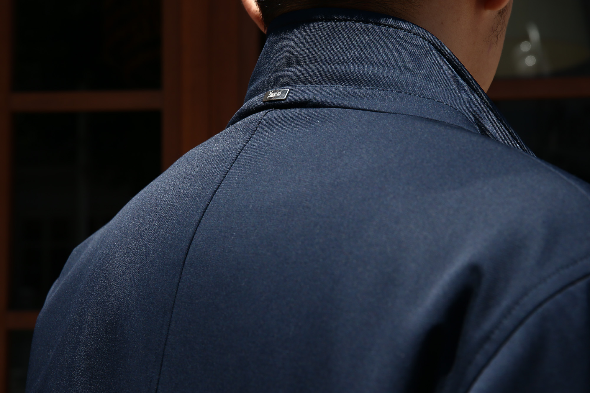 【HERNO / ヘルノ】 CA0057U Chester coat チェスターコート LoroPiana ロロピアーナ STORM SYSTEM WOOL HERNO TECH 中綿入り ウール チェスターコート NAVY (ネイビー・9290) Made in italy (イタリア製) 2017 秋冬　のコーディネートスタイル。愛知 名古屋 Alto e Diritto アルト エ デリット herno ヘルノ ダウンコート ビジネススタイル