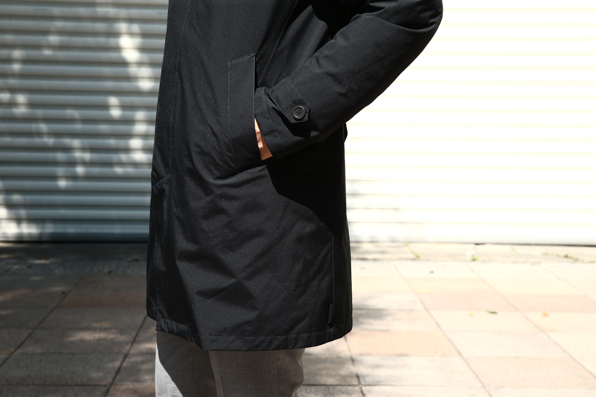 【HERNO / ヘルノ】 PI077UL LAMINAR Belted coat (ラミナー ベルテッドコート) GORE-TEX (ゴアテックス) 完全防水 ステンカラー シングル ベルテッドコート BLACK (ブラック・9300) 2017 秋冬 愛知 名古屋 herno ヘルノ ダウンコート 42,44,46,48,50,52,54