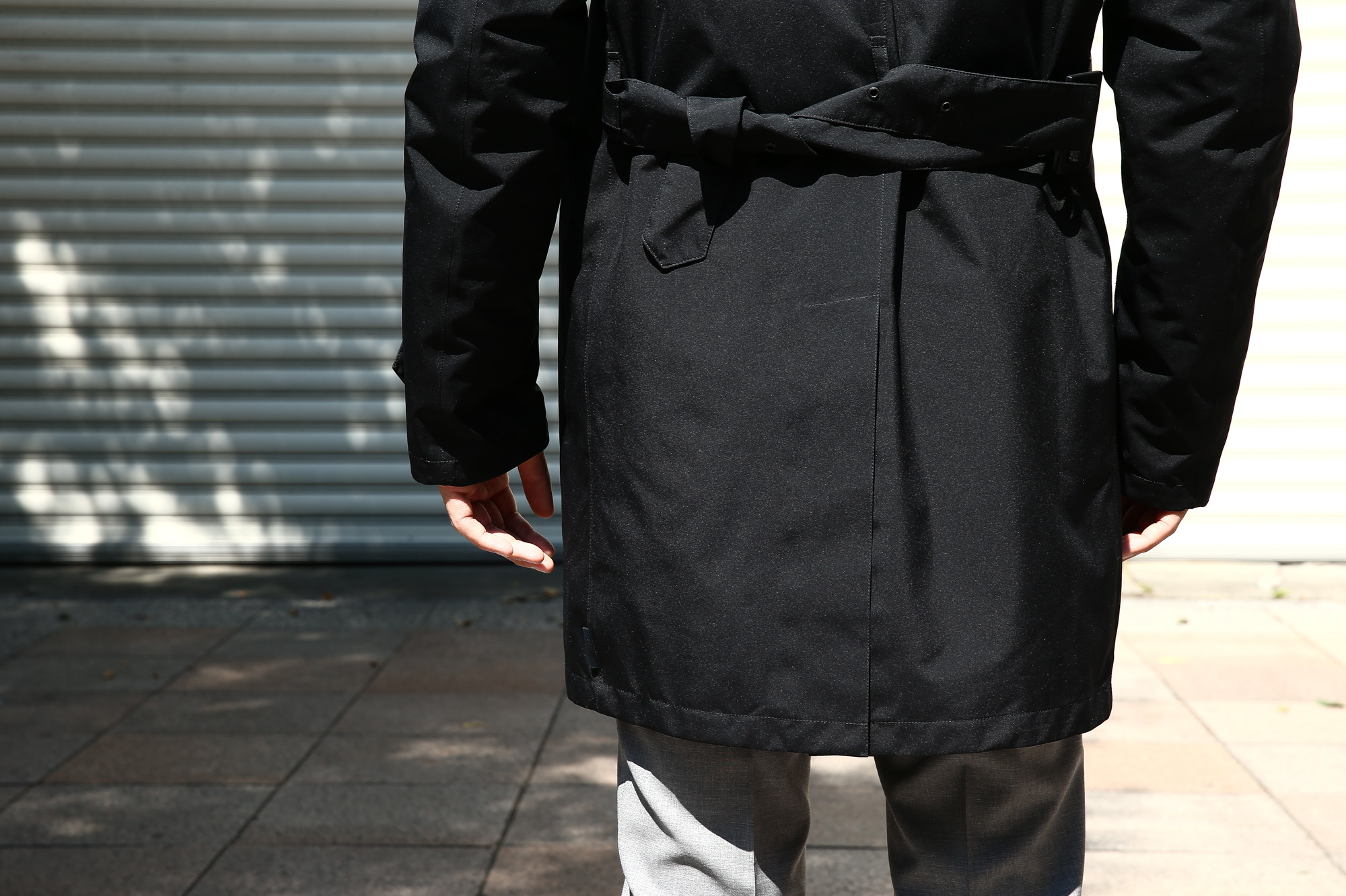 【HERNO / ヘルノ】 PI077UL LAMINAR Belted coat (ラミナー ベルテッドコート) GORE-TEX (ゴアテックス) 完全防水 ステンカラー シングル ベルテッドコート BLACK (ブラック・9300) 2017 秋冬 愛知 名古屋 herno ヘルノ ダウンコート 42,44,46,48,50,52,54