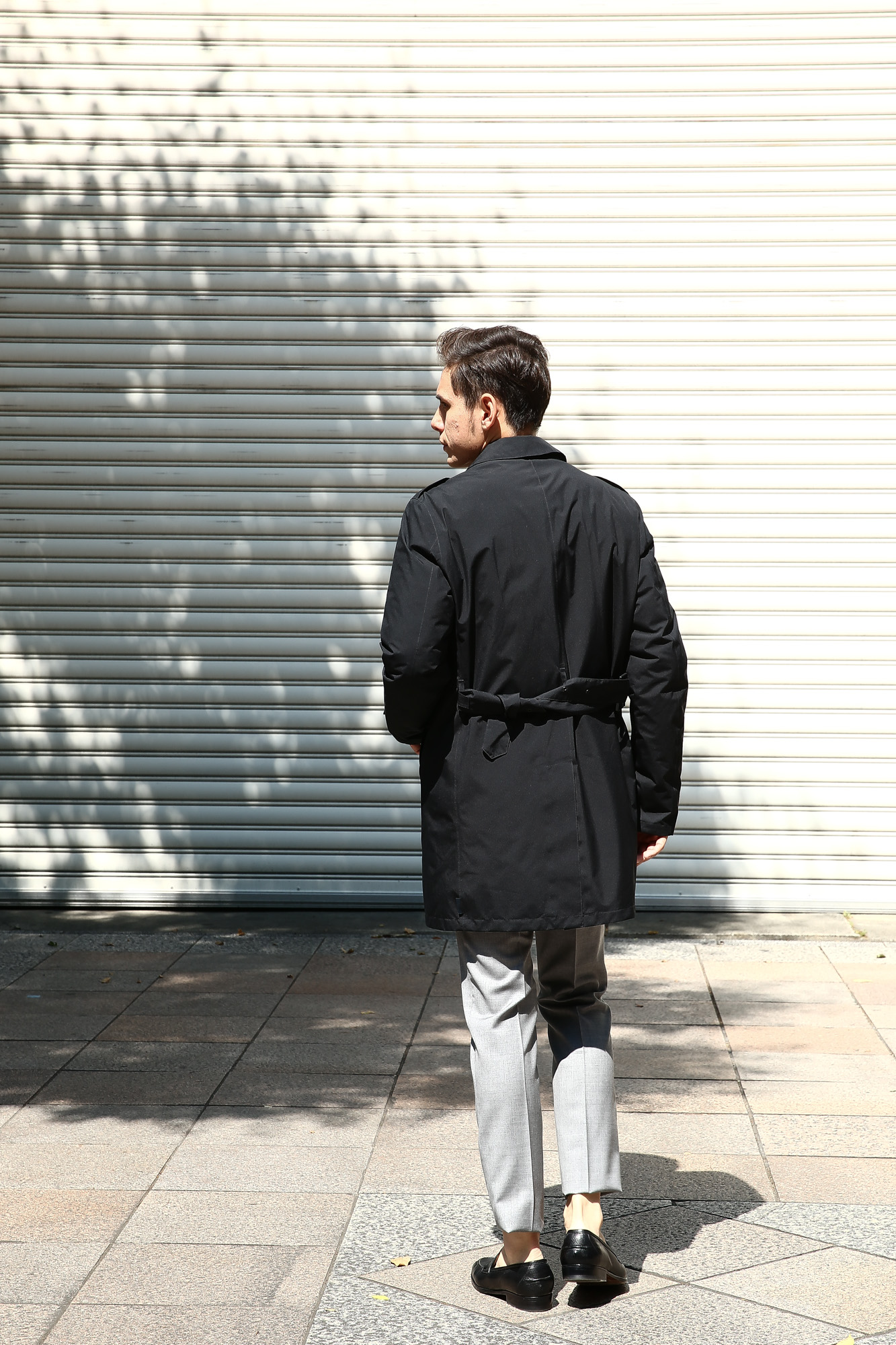 【HERNO / ヘルノ】 PI077UL LAMINAR Belted coat (ラミナー ベルテッドコート) GORE-TEX (ゴアテックス) 完全防水 ステンカラー シングル ベルテッドコート BLACK (ブラック・9300) 2017 秋冬 愛知 名古屋 herno ヘルノ ダウンコート 42,44,46,48,50,52,54