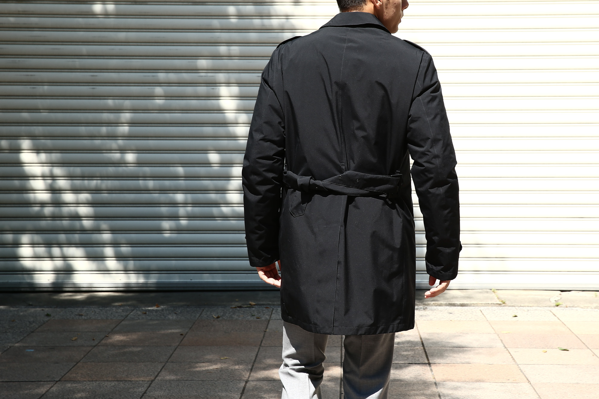 【HERNO / ヘルノ】 PI077UL LAMINAR Belted coat (ラミナー ベルテッドコート) GORE-TEX (ゴアテックス) 完全防水 ステンカラー シングル ベルテッドコート BLACK (ブラック・9300) 2017 秋冬 愛知 名古屋 herno ヘルノ ダウンコート 42,44,46,48,50,52,54