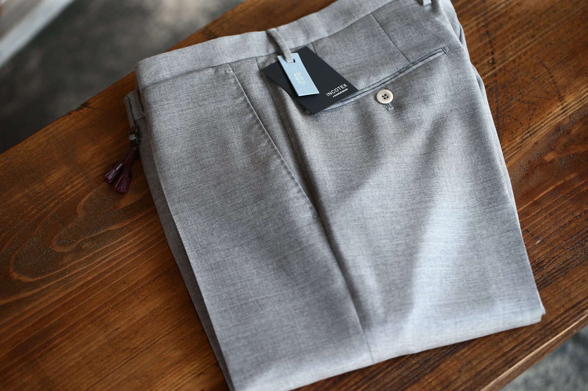 INCOTEX (インコテックス) N35 SLIM FIT (1NT035) スリムフィット S110’S HIGH COMFORT BATAVIA ストレッチ サージウール スラックス GRAY (グレー・902) 2017 秋冬新作 incotex インコテックス グレスラ 愛知　名古屋 Alto e Diritto アルト エ デリット