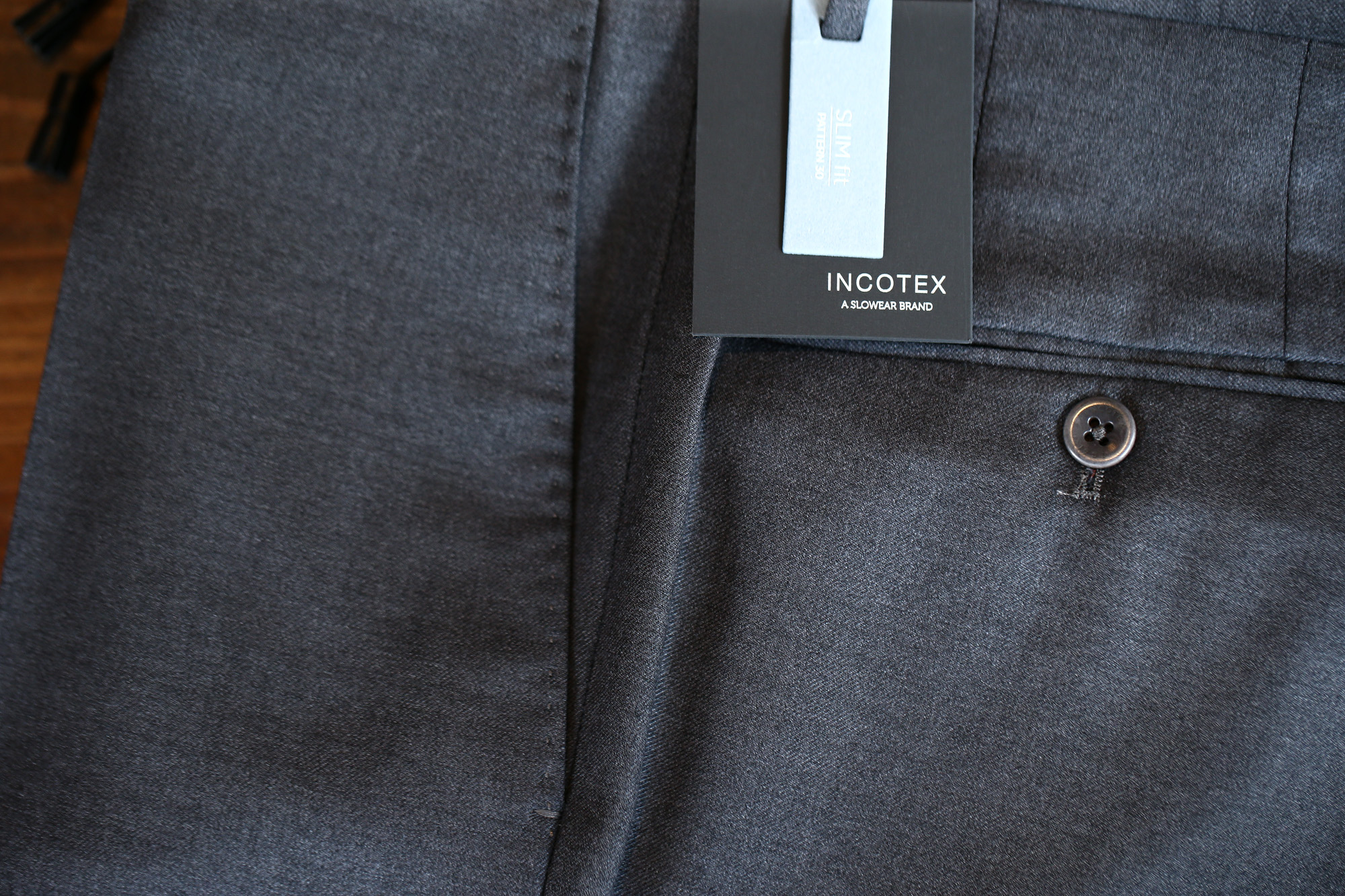 INCOTEX (インコテックス) N35 SLIM FIT (1NT035) スリムフィット S110’S HIGH COMFORT BATAVIA ストレッチ サージウール スラックス MEDIUM GRAY (ミディアムグレー・910) 2017 秋冬新作 incotex インコテックス グレスラ 愛知　名古屋 Alto e Diritto アルト エ デリット