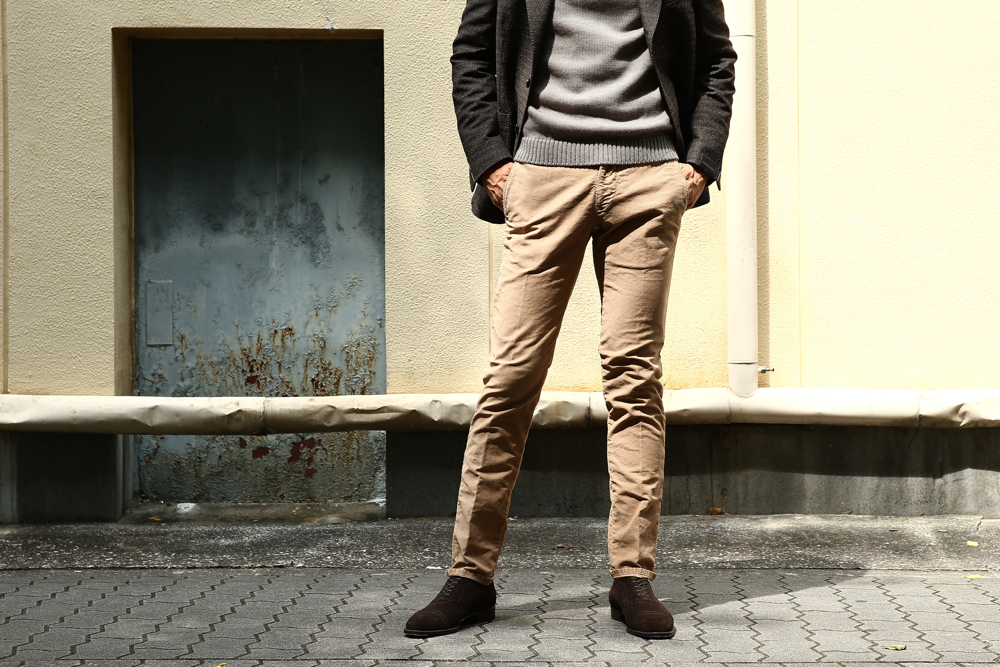 【INCOTEX SLACKS / インコテックススラックス】1ST603 SLIM FIT スリムフィット TRICOCHINO STRETCH ガーメントダイ  ストレッチ コットントラウザー チノパンツ BEIGE (ベージュ・523) 2017 秋冬新作 incotex インコテックス グレスラ 愛知　名古屋 Alto e Diritto アルト エ デリット 27,28,29,30,31,32,33,34