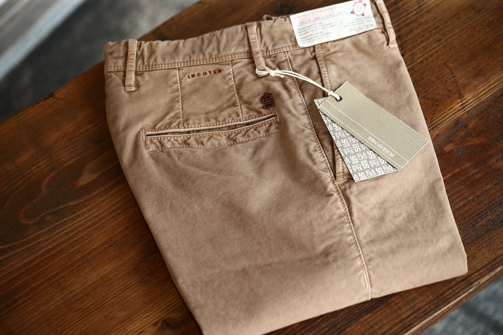 INCOTEX SLACKS（インコテックススラックス）1ST603 SLIM FIT スリムフィット TRICOCHINO STRETCH ガーメントダイ  ストレッチ コットントラウザー チノパンツ BEIGE (ベージュ・523) 2017 秋冬新作 incotex インコテックス グレスラ 愛知　名古屋 Alto e Diritto アルト エ デリット