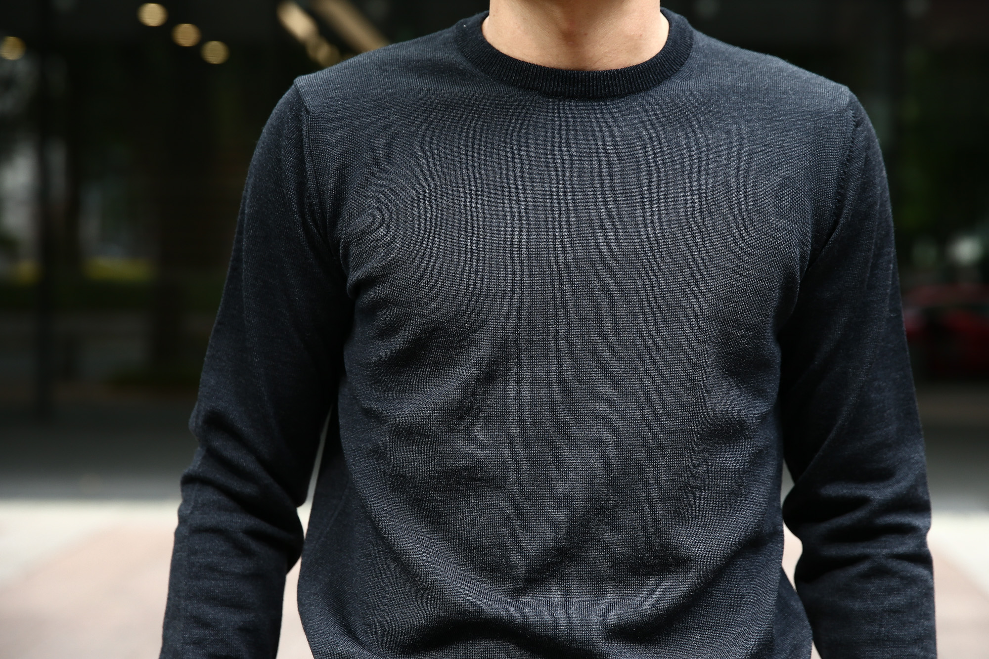 【ZANONE / ザノーネ】 Crew Neck Sweater クルーネックセーター VIRGIN WOOL 100% ヴァージンウール100% ハイゲージウールニットセーター CHARCOAL (チャコール・Z0006)  made in italy (イタリア製) 2017 秋冬新作 zanone ザノーネ コーディネート タートルネック 愛知 名古屋 Alto e Diritto アルト エ デリット タートル 44,46,48,50,52,54