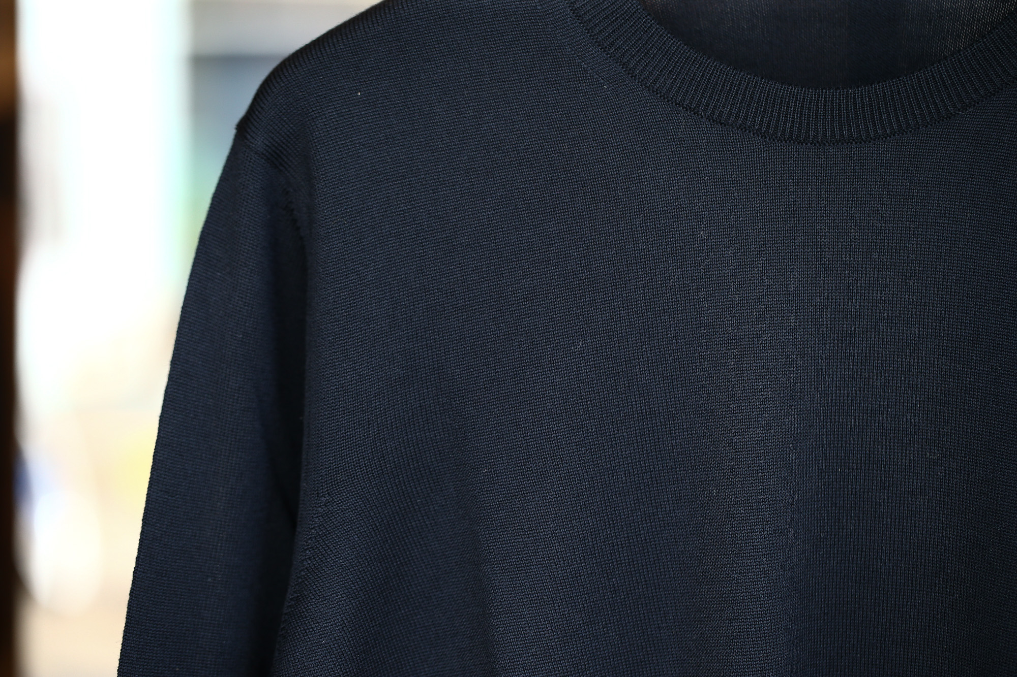 ZANONE (ザノーネ) Crew Neck Sweater (クルーネックセーター) VIRGIN WOOL 100% ヴァージンウール100% ハイゲージウールニットセーター NAVY (ネイビー・Z1375) made in italy (イタリア製) 2017 秋冬新作 zanone ザノーネ タートルネック 愛知 名古屋 Alto e Diritto アルト エ デリット タートル