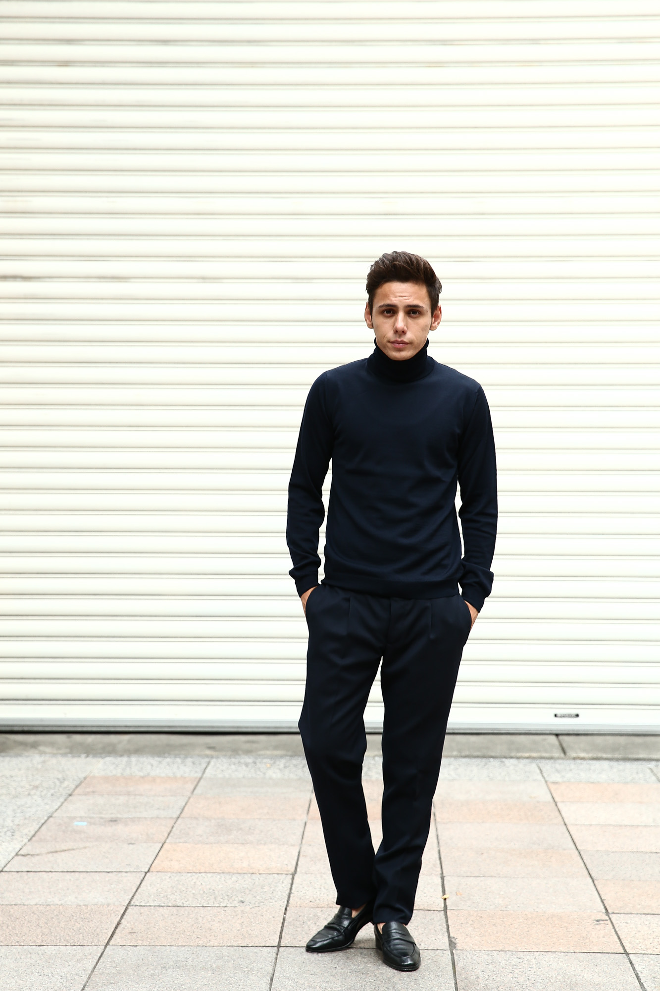 【ZANONE / ザノーネ】 Turtle Neck Sweater タートルネックセーター VIRGIN WOOL 100% ヴァージンウール100% ハイゲージウールニットセーター NAVY (ネイビー・Z1375) made in italy (イタリア製) 2017 秋冬新作 made in italy (イタリア製) 2017 秋冬新作 zanone ザノーネ タートルネック 愛知 名古屋 Alto e Diritto アルト エ デリット タートル