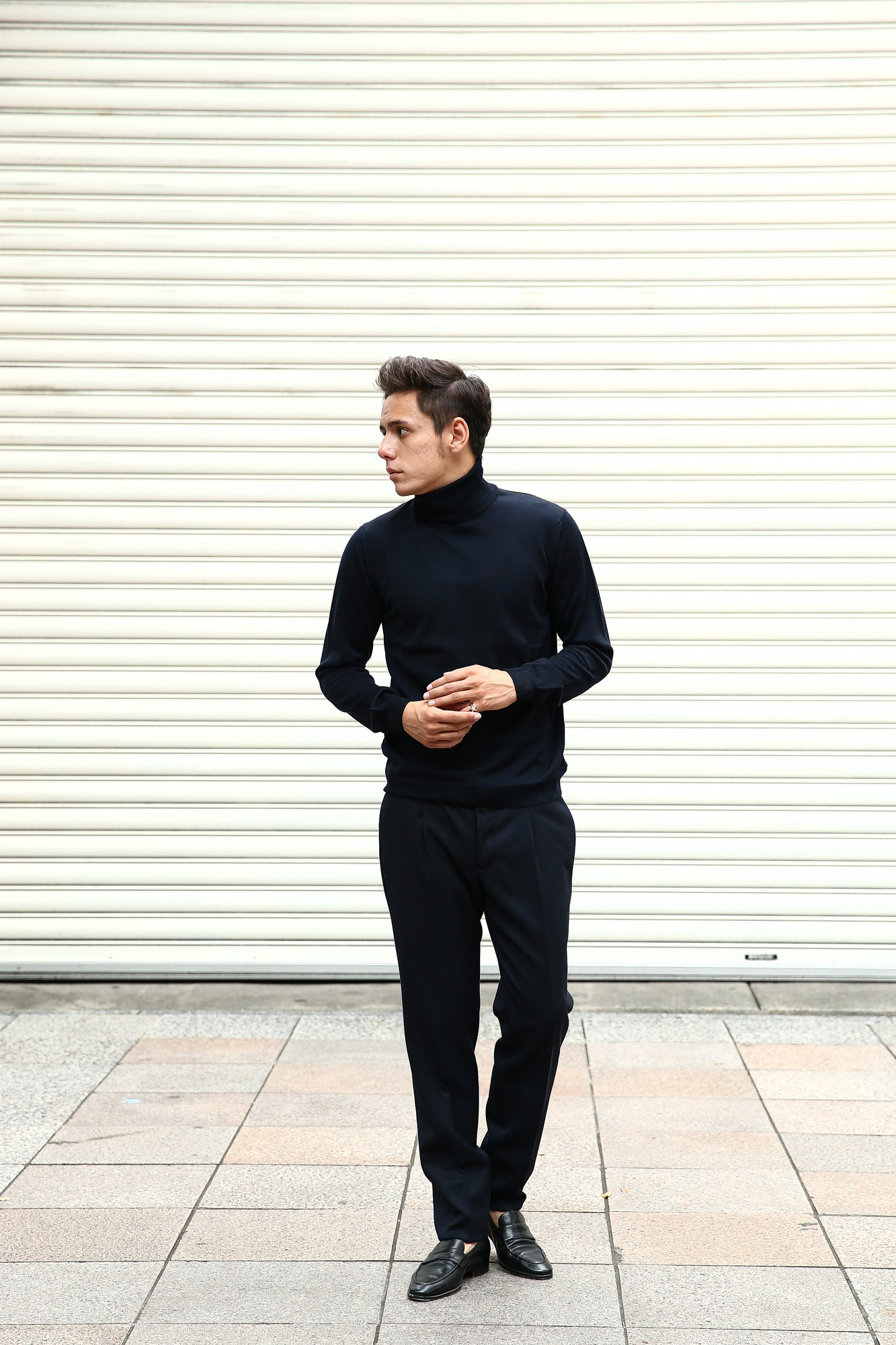 【ZANONE / ザノーネ】 Turtle Neck Sweater タートルネックセーター VIRGIN WOOL 100% ヴァージンウール100% ハイゲージウールニットセーター NAVY (ネイビー・Z1375) made in italy (イタリア製) 2017 秋冬新作 made in italy (イタリア製) 2017 秋冬新作 zanone ザノーネ タートルネック 愛知 名古屋 Alto e Diritto アルト エ デリット タートル