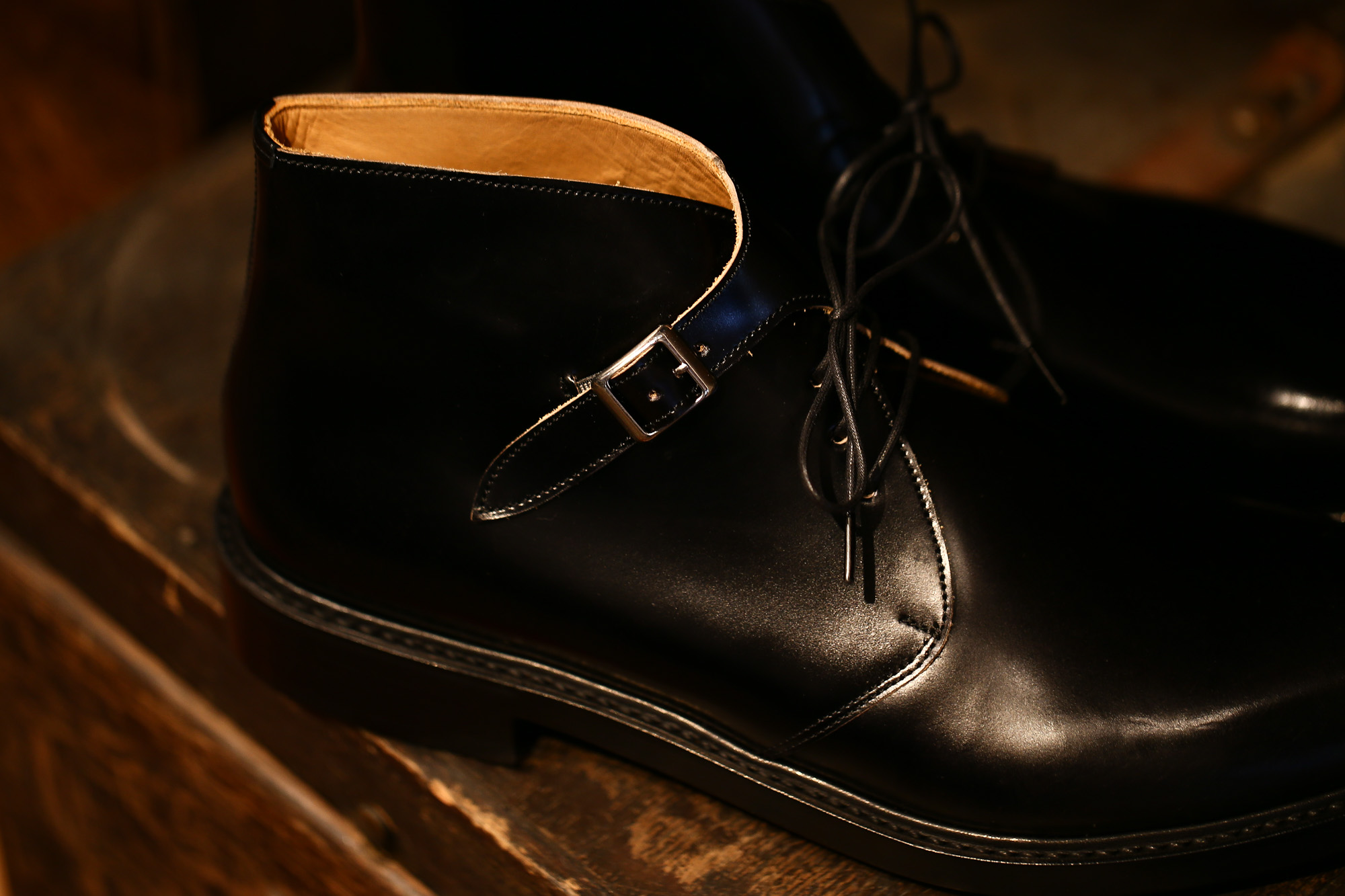 Cuervo (クエルボ)  【2017 AW NEW MODEL】【Derringer / デリンジャー】 CORDOVAN Goodyear Welt Process Double Leather Sole  Chukkaboots BLACK MADE IN JAPAN 【Special Model 1st sample】 cuervoクエルボ チャッカブーツ 愛知 名古屋 Alto e Diritto アルト エ デリット 5.5,6,6.5,7,7.5,8,8.5,9,9.5