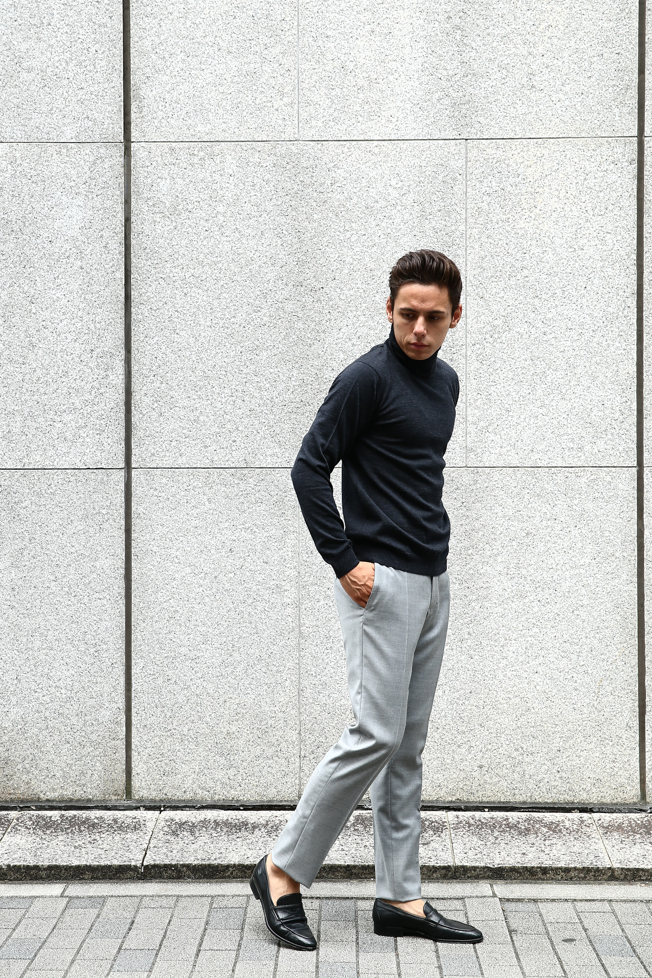 INCOTEX(インコテックス) N35 SLIM FIT (1NT035) スリムフィットS110’S HIGH COMFORT BATAVIA ストレッチ サージウール スラックス 【GRAY / グレー・902】 2017 秋冬新作 incotex インコテックス グレスラ 愛知　名古屋 Alto e Diritto アルト エ デリット