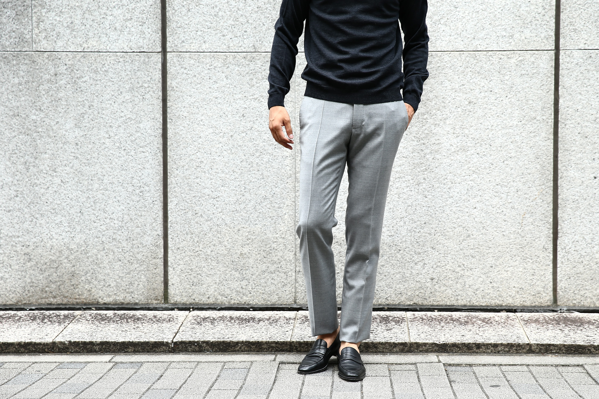 INCOTEX(インコテックス) N35 SLIM FIT (1NT035) スリムフィットS110’S HIGH COMFORT BATAVIA ストレッチ サージウール スラックス 【GRAY / グレー・902】 2017 秋冬新作 incotex インコテックス グレスラ 愛知　名古屋 Alto e Diritto アルト エ デリット