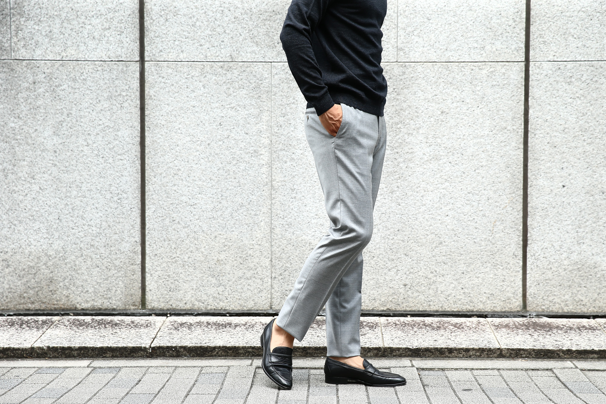 INCOTEX(インコテックス) N35 SLIM FIT (1NT035) スリムフィットS110’S HIGH COMFORT BATAVIA ストレッチ サージウール スラックス 【GRAY / グレー・902】 2017 秋冬新作 incotex インコテックス グレスラ 愛知　名古屋 Alto e Diritto アルト エ デリット