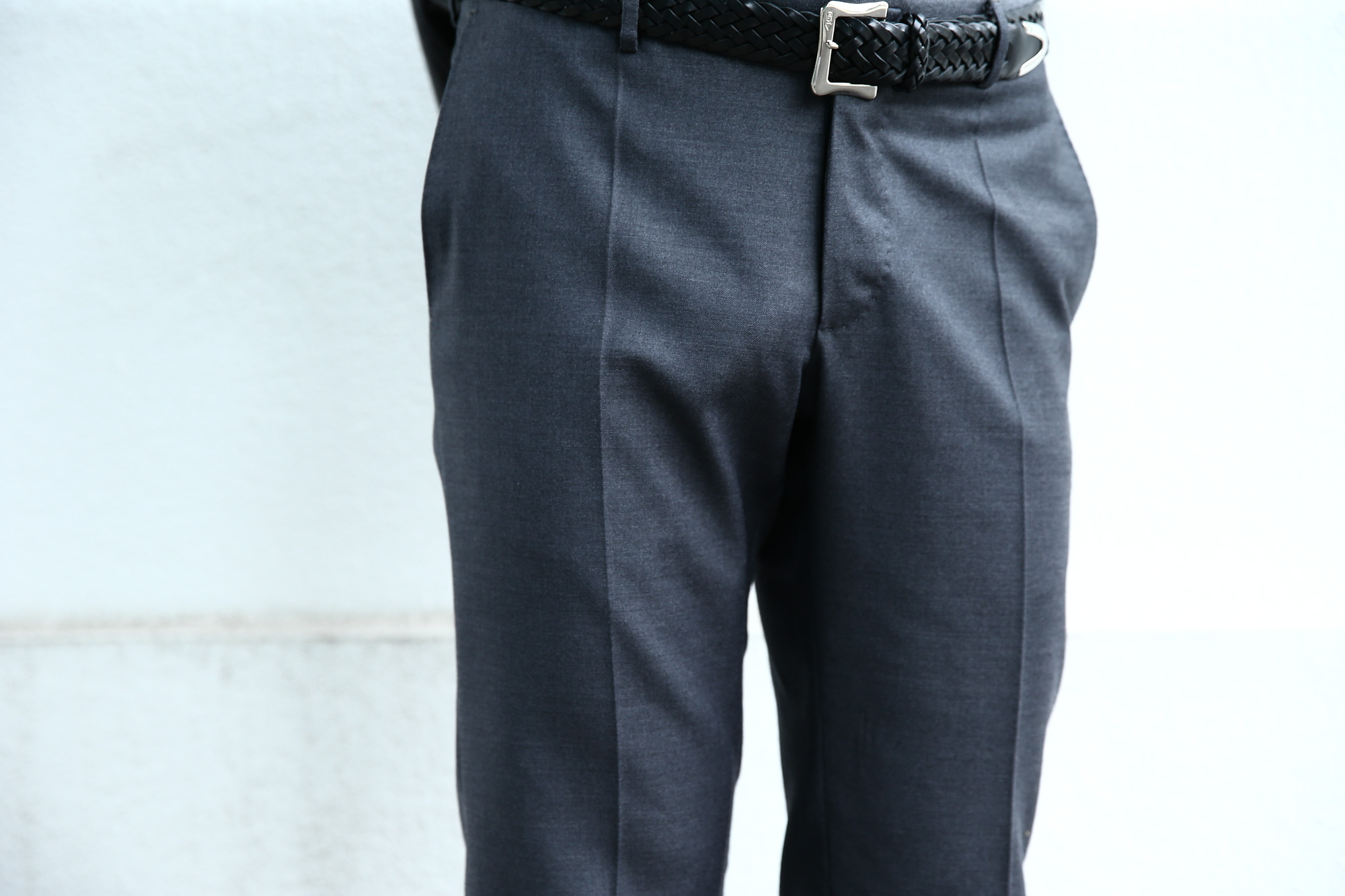 INCOTEX(インコテックス) N35 SLIM FIT (1NT035) スリムフィットS110’S HIGH COMFORT BATAVIA ストレッチ サージウール スラックス 【MEDIUM GRAY // ミディアムグレー・910】 2017 秋冬新作 incotex インコテックス グレスラ 愛知　名古屋 Alto e Diritto アルト エ デリット