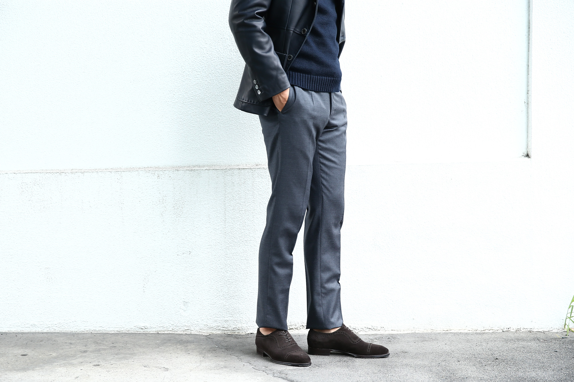 INCOTEX(インコテックス) N35 SLIM FIT (1NT035) スリムフィットS110’S HIGH COMFORT BATAVIA ストレッチ サージウール スラックス 【MEDIUM GRAY // ミディアムグレー・910】 2017 秋冬新作 incotex インコテックス グレスラ 愛知　名古屋 Alto e Diritto アルト エ デリット