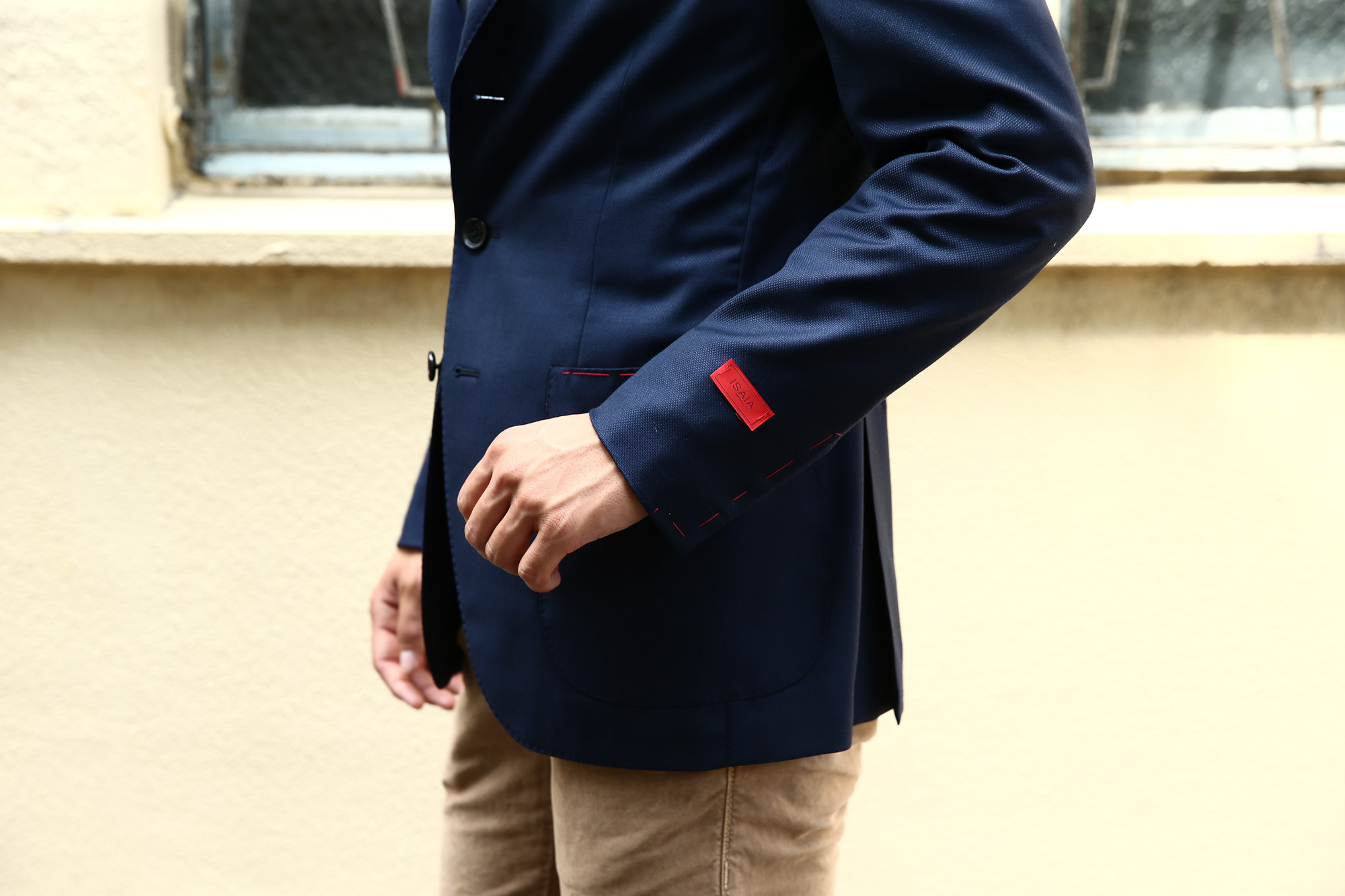 【ISAIA / イザイア】 SAILOR セイラー FABRIC Wool 100%,LINING Cupro 100% ウール ホップサック アンコン 3Bジャケット 【NAVY / ネイビー・800】 Made in italy (イタリア製) コーディネート 愛知 名古屋 Alto e Diritto アルト エ デリット ISAIA ジャケット コットン テーラード イザイア 42,44,46,48,50,52,54,56