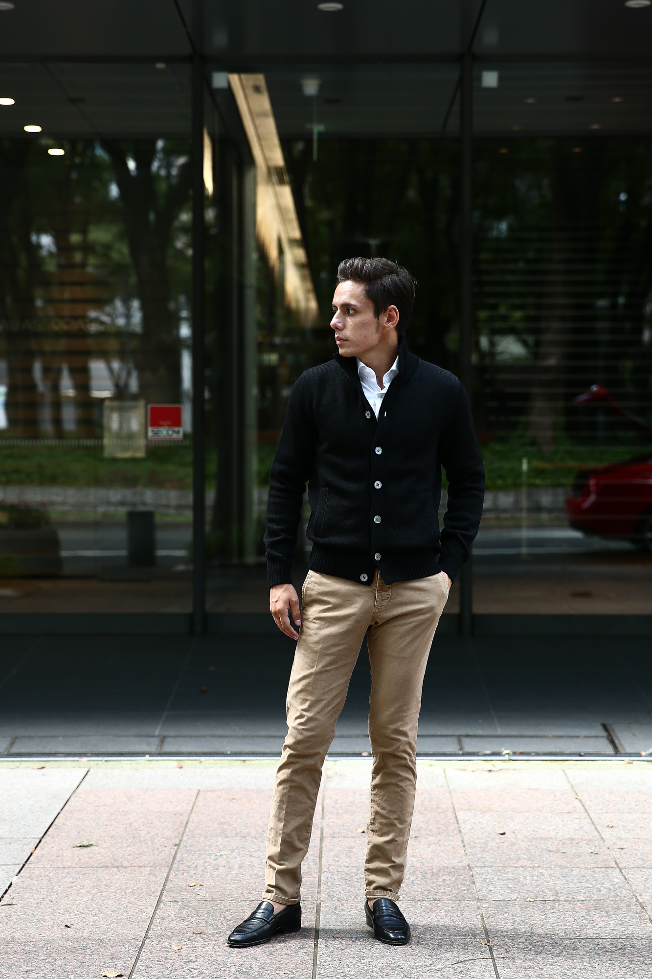 ZANONE(ザノーネ)  CHIOTO ・KYOTO(キョウト・キョート) 810740 z0229 LONG SLEEVES ミドルゲージ ニットジャケット ニットブルゾン 【BLACK / ブラック・Z0015】  2017 秋冬新作 zanone ザノーネ ニット キョウト 愛知 名古屋 Alto e Diritto アルト エ デリット