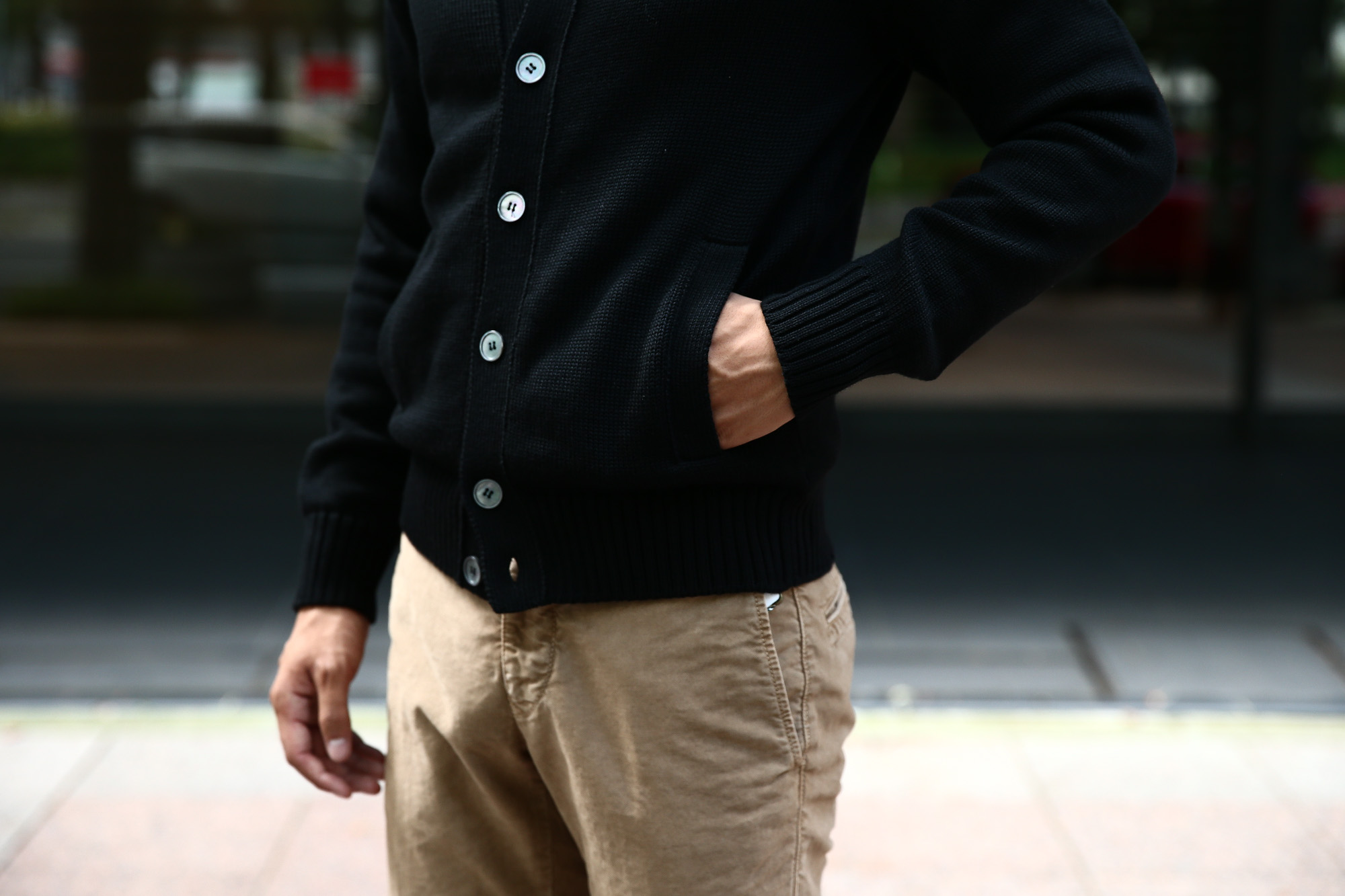 ZANONE(ザノーネ)  CHIOTO ・KYOTO(キョウト・キョート) 810740 z0229 LONG SLEEVES ミドルゲージ ニットジャケット ニットブルゾン 【BLACK / ブラック・Z0015】  2017 秋冬新作 zanone ザノーネ ニット キョウト 愛知 名古屋 Alto e Diritto アルト エ デリット